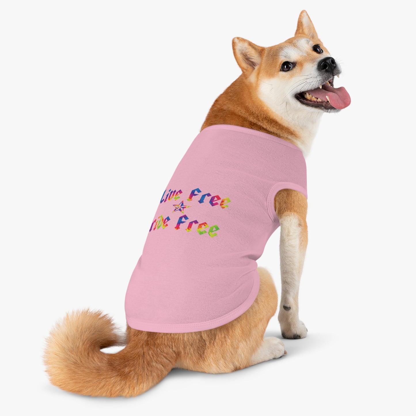 Live Free Ride Free Tie Dye Pet Tank Top