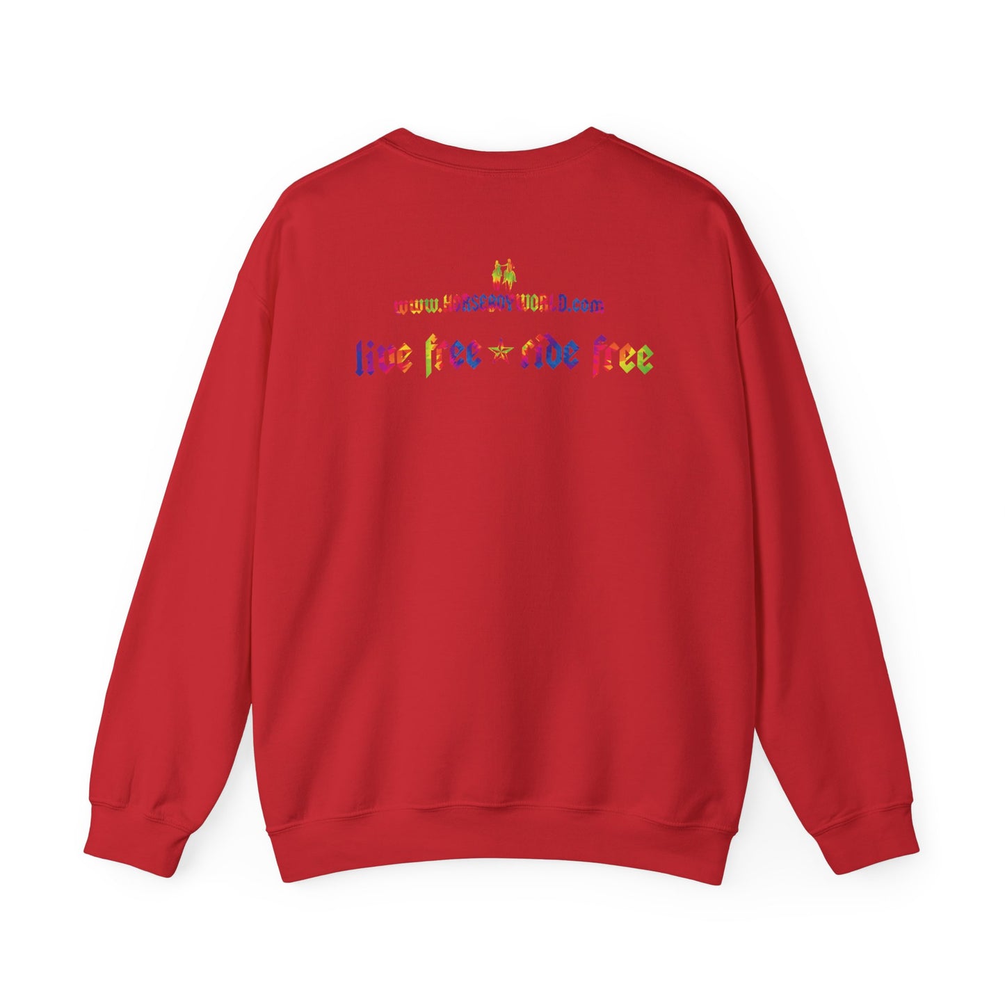 Live Free Ride Free Tie Dye Unisex Heavy Blend™ Crewneck Sweatshirt