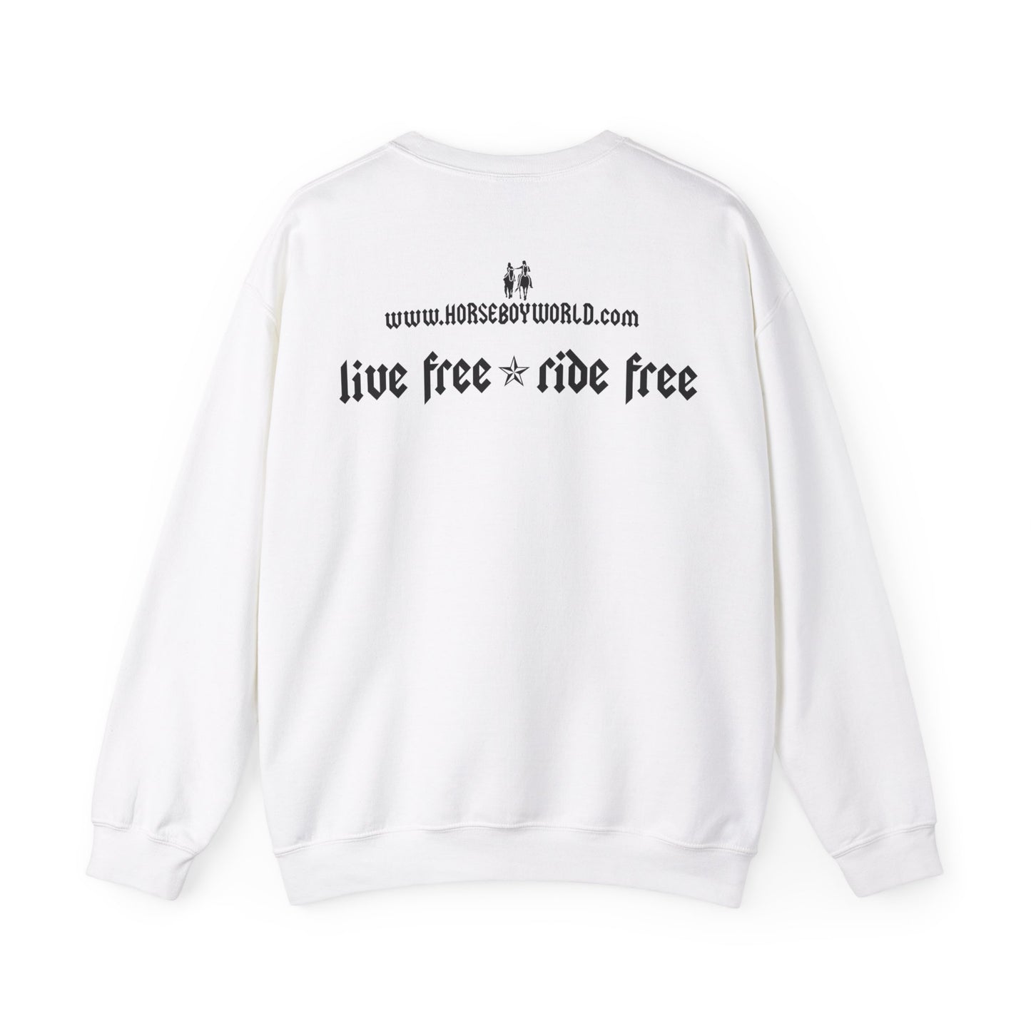 Live Free Ride Free - Dark Letters - Unisex Heavy Blend™ Crewneck Sweatshirt