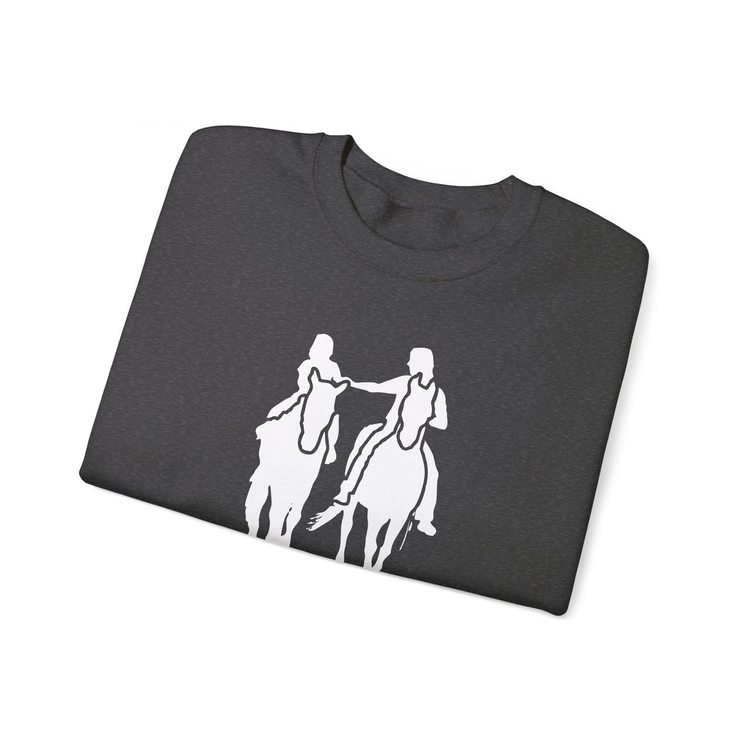 Horse Boy Logo White - Unisex Heavy Blend™ Crewneck Sweatshirt