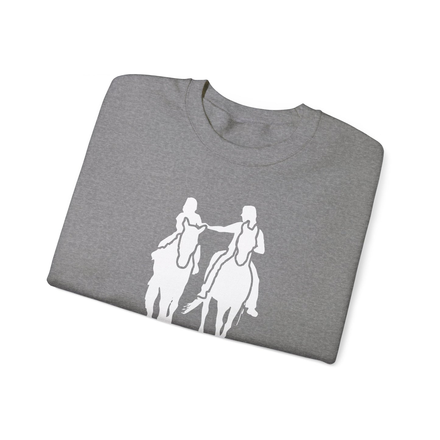 Horse Boy Logo White - Unisex Heavy Blend™ Crewneck Sweatshirt