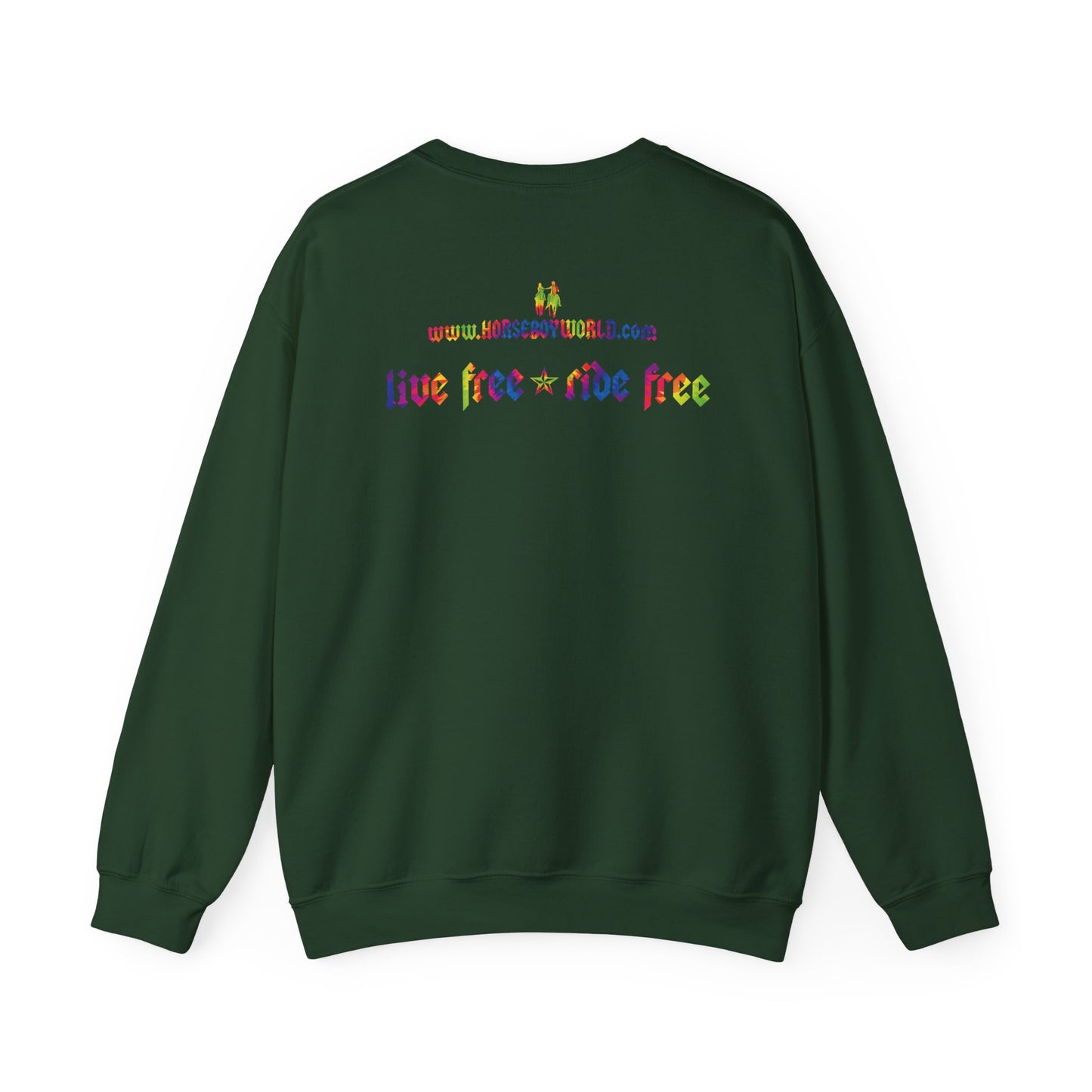 Live Free Ride Free Tie Dye Unisex Heavy Blend™ Crewneck Sweatshirt