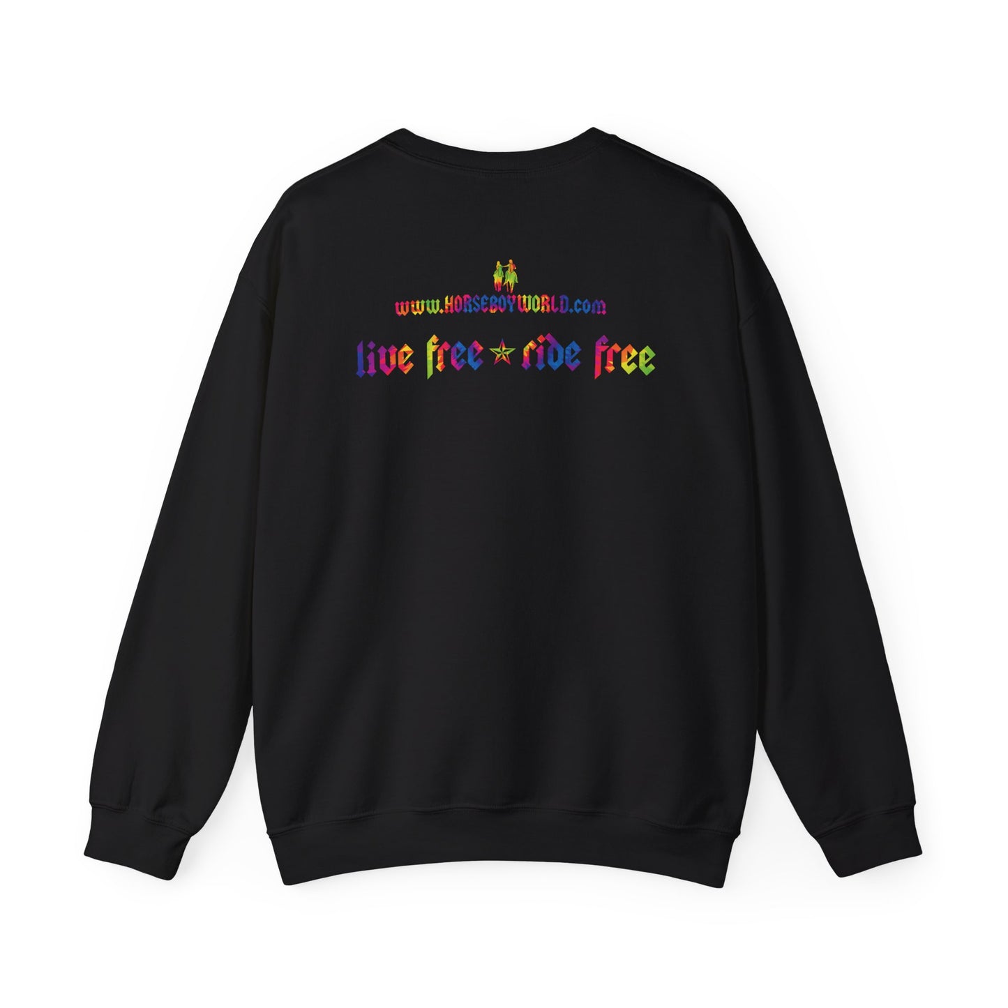 Live Free Ride Free Tie Dye Unisex Heavy Blend™ Crewneck Sweatshirt