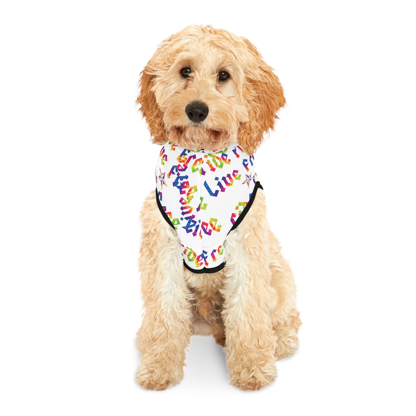 Live Free Ride Free Tie Dye Pet Hoodie