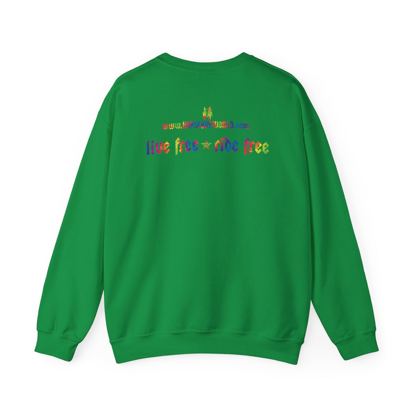 Live Free Ride Free Tie Dye Unisex Heavy Blend™ Crewneck Sweatshirt