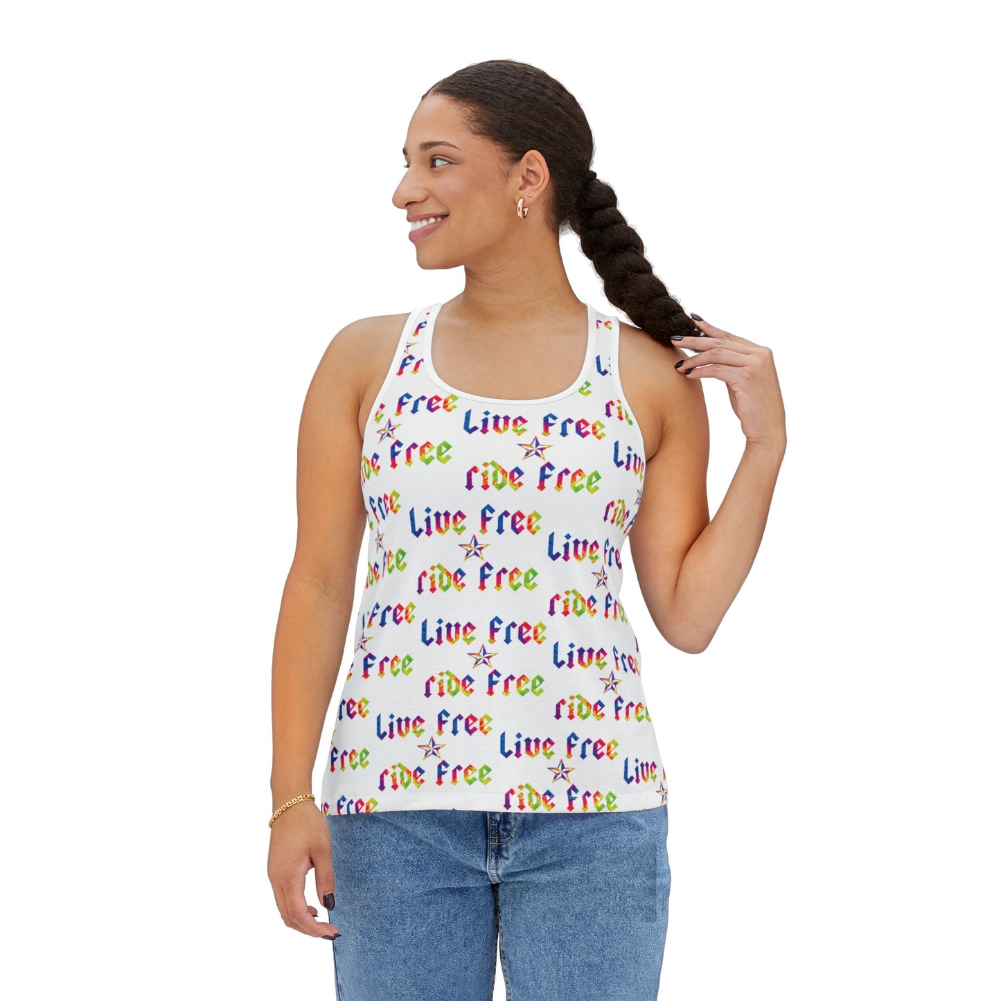 Live Free Ride Free - Women's Tank Top (AOP)
