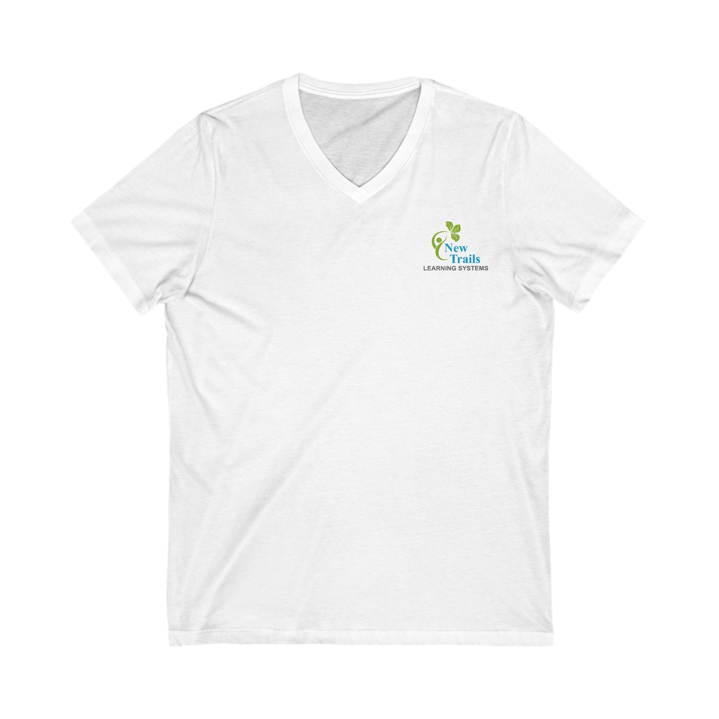 NTLS - white - Unisex Jersey Short Sleeve V-Neck Tee