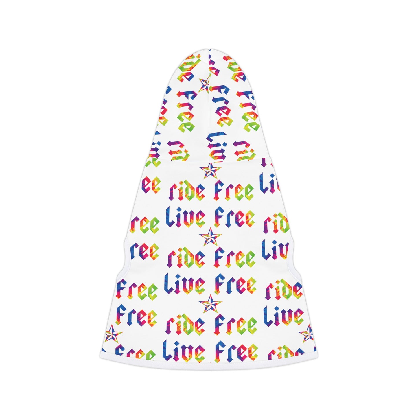 Live Free Ride Free Tie Dye Pet Hoodie
