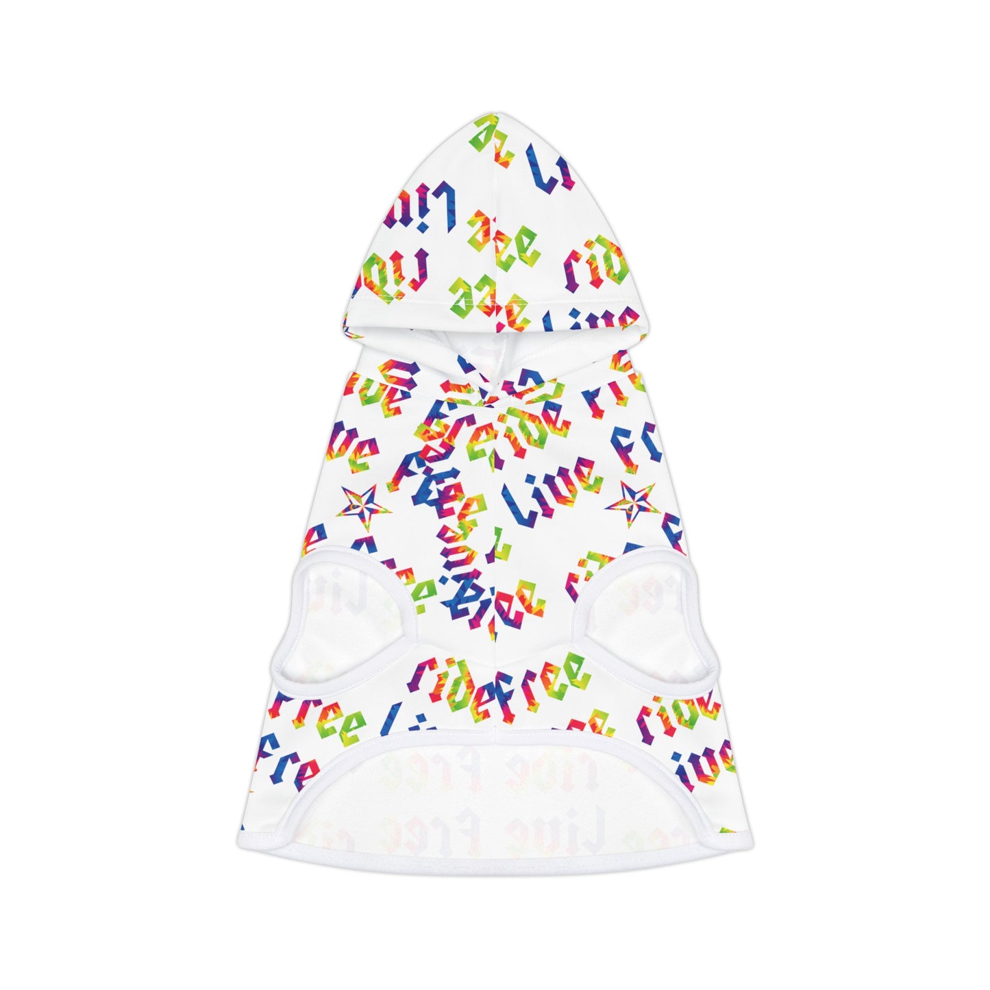 Live Free Ride Free Tie Dye Pet Hoodie