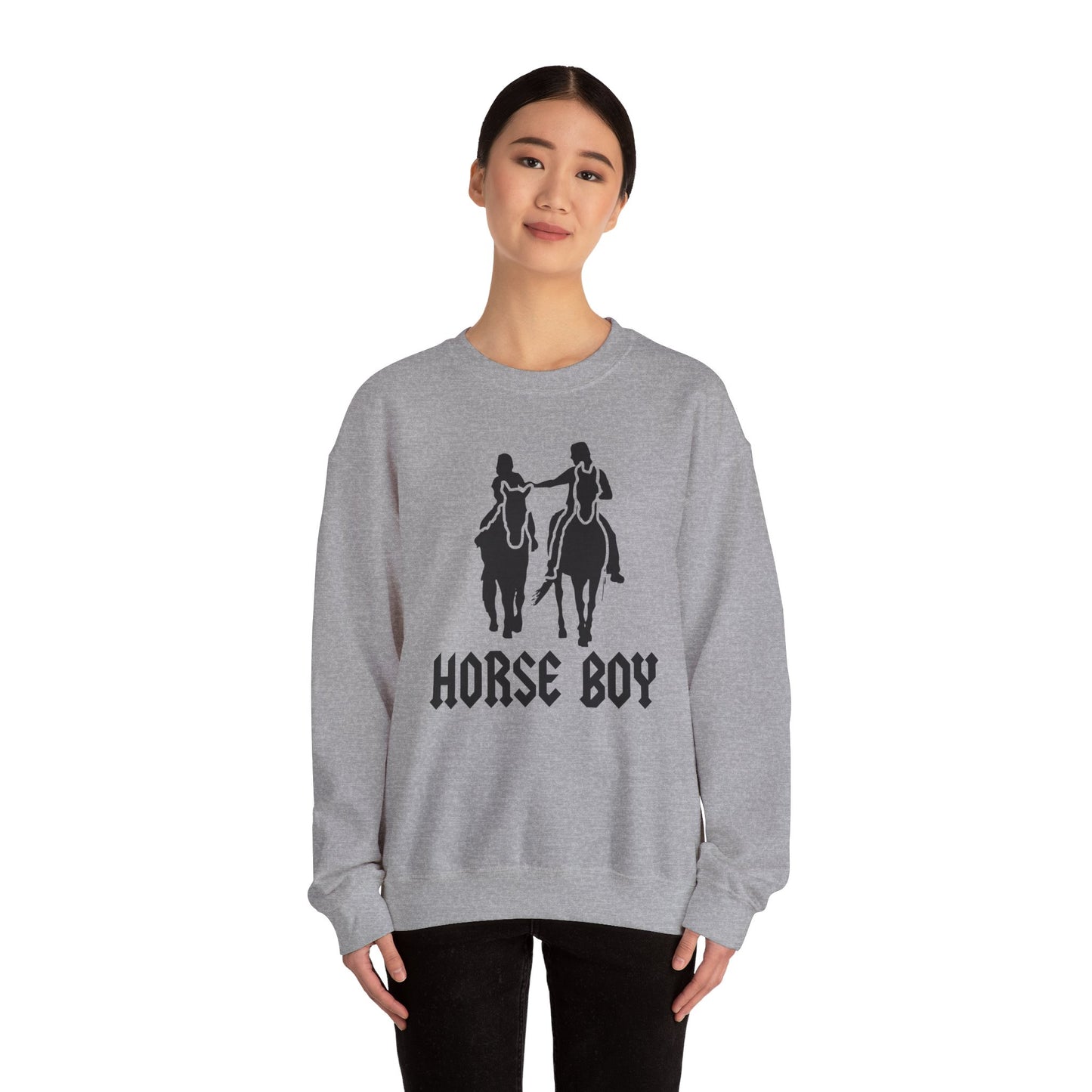 Horse Boy Logo Dark - Unisex Heavy Blend™ Crewneck Sweatshirt