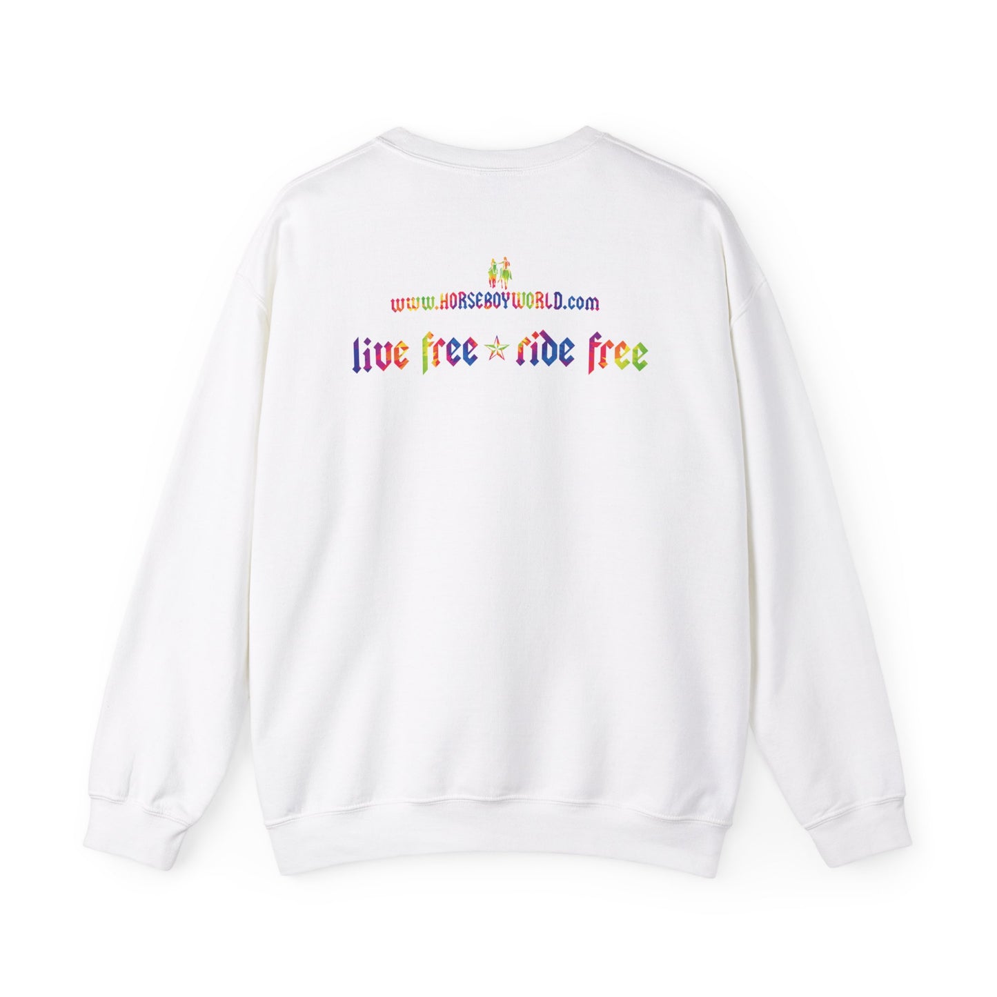 Live Free Ride Free Tie Dye Unisex Heavy Blend™ Crewneck Sweatshirt