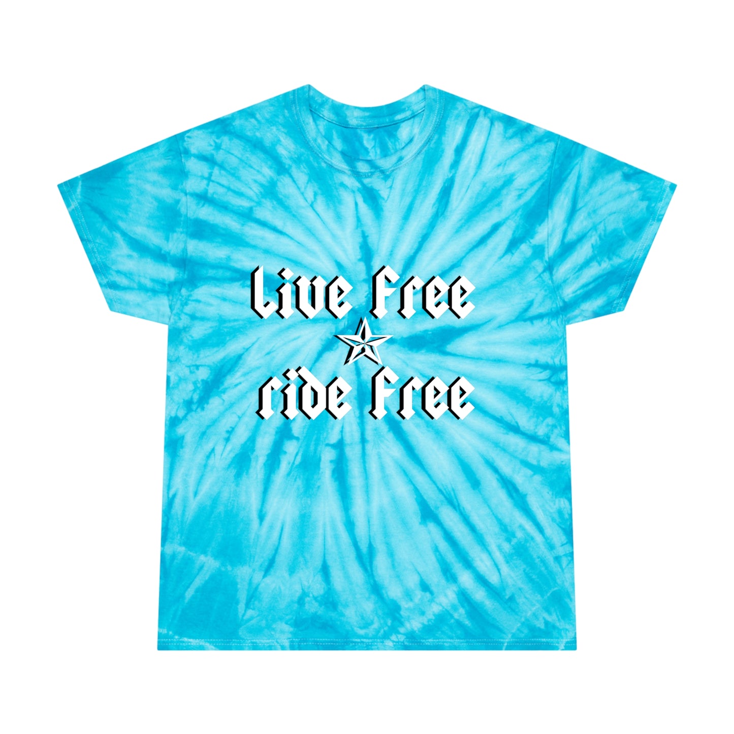Live Free Ride Free - Tie-Dye Tee, Cyclone