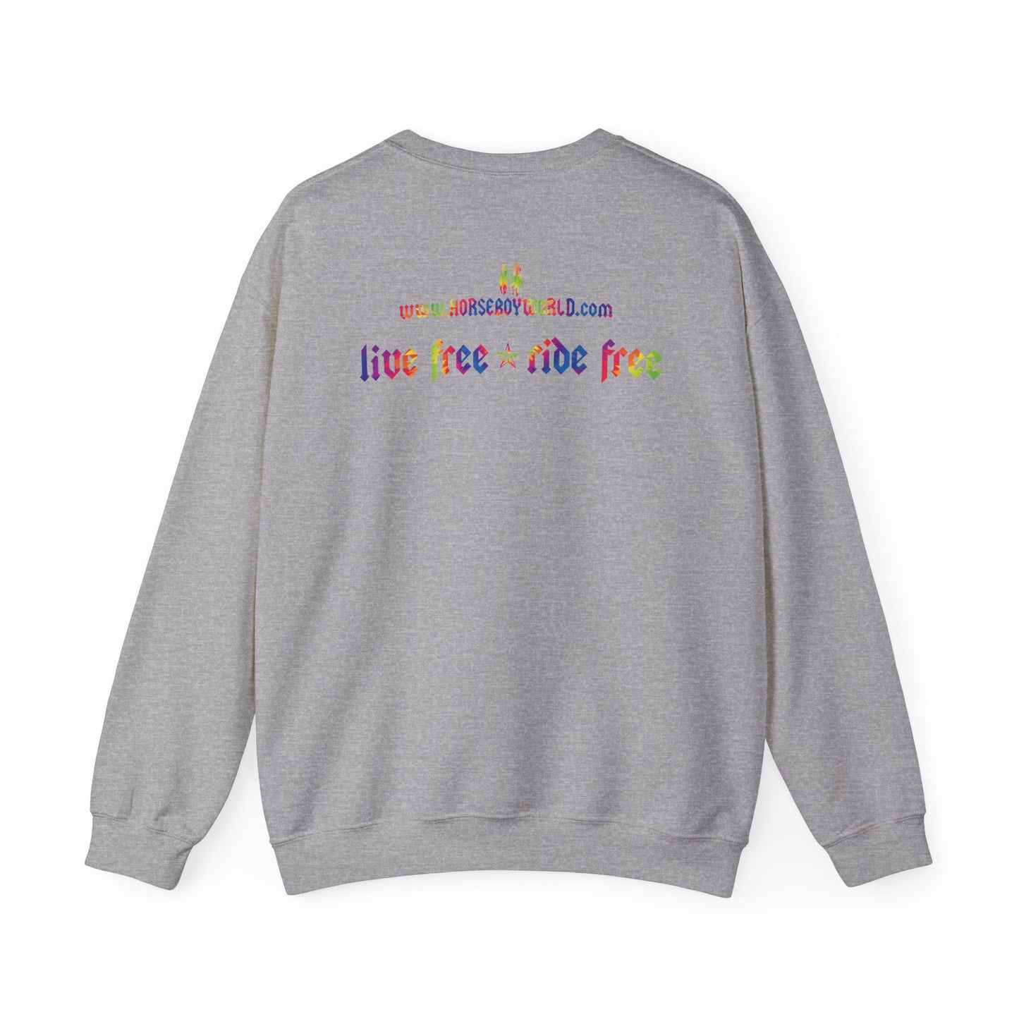 Live Free Ride Free Tie Dye Unisex Heavy Blend™ Crewneck Sweatshirt