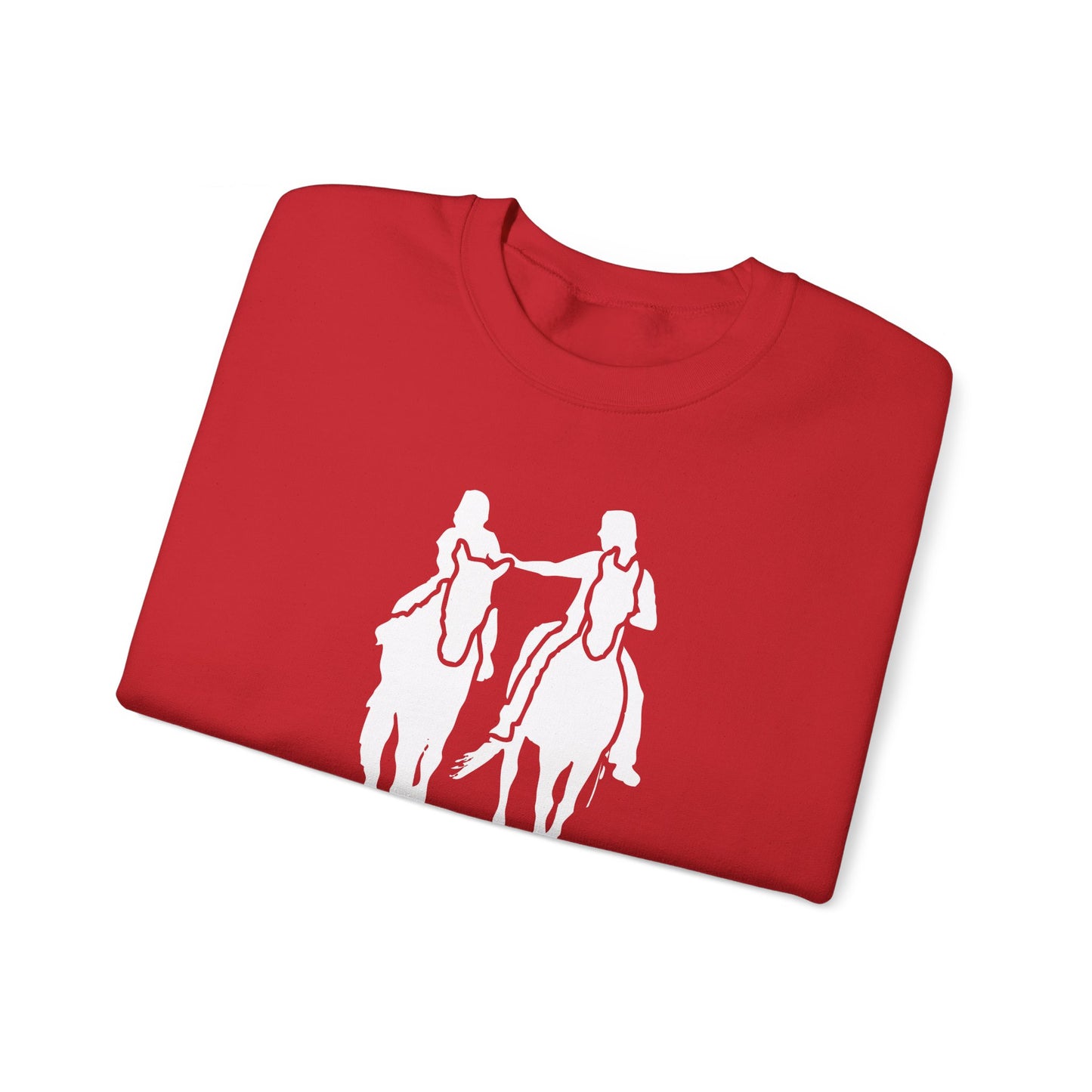 Horse Boy Logo White - Unisex Heavy Blend™ Crewneck Sweatshirt