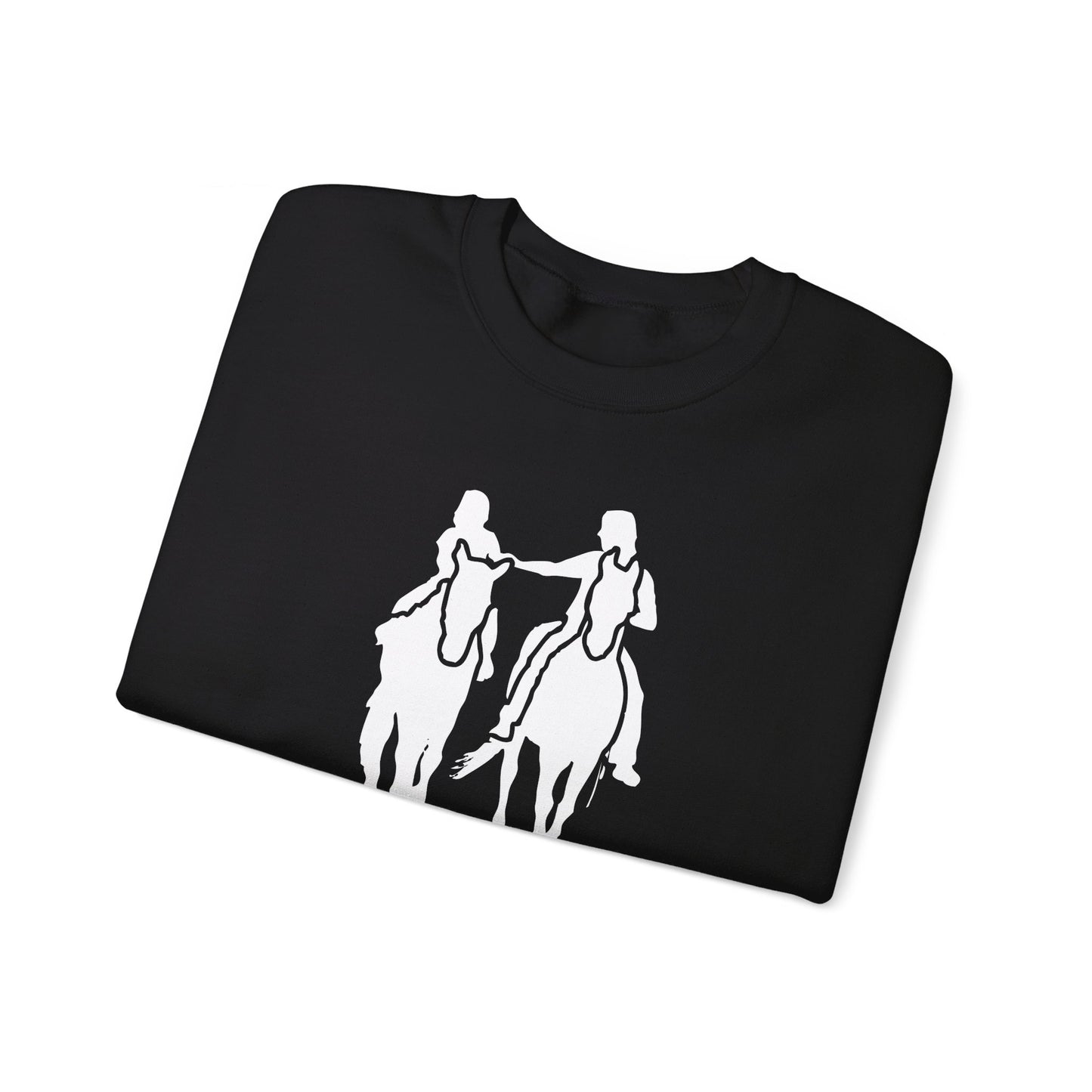 Horse Boy Logo White - Unisex Heavy Blend™ Crewneck Sweatshirt