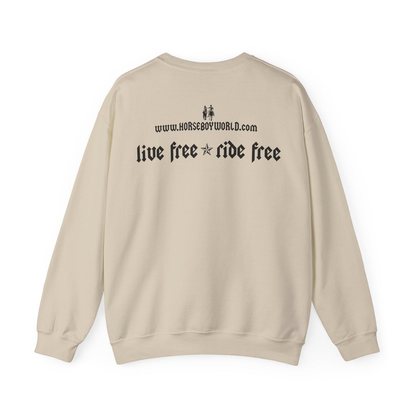 Live Free Ride Free - Dark Letters - Unisex Heavy Blend™ Crewneck Sweatshirt