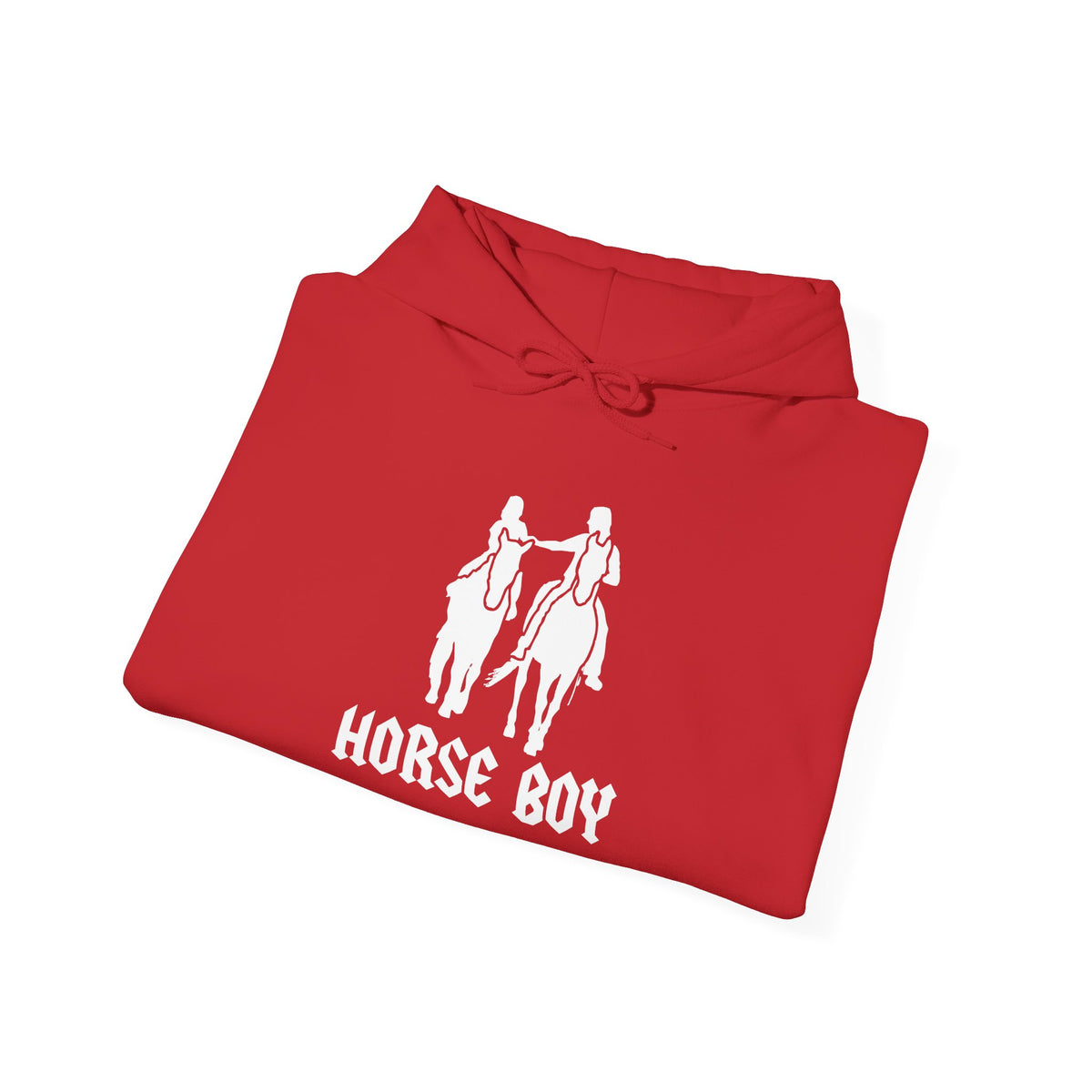 Horse Boy White Logo Hoodie