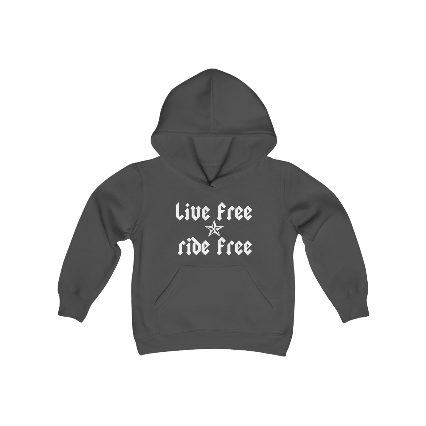 Live Free Ride Free - Youth Heavy Blend Hooded Sweatshirt