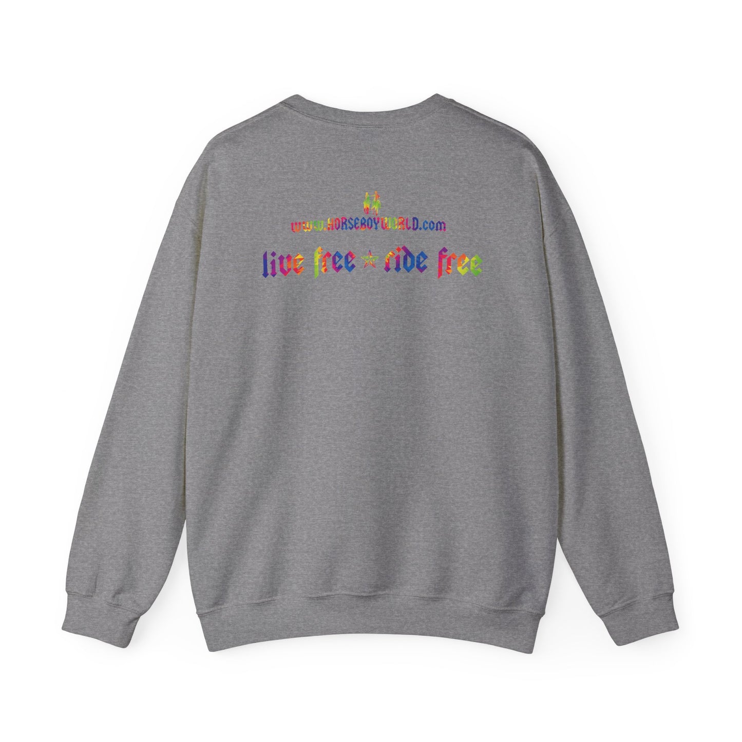 Live Free Ride Free Tie Dye Unisex Heavy Blend™ Crewneck Sweatshirt