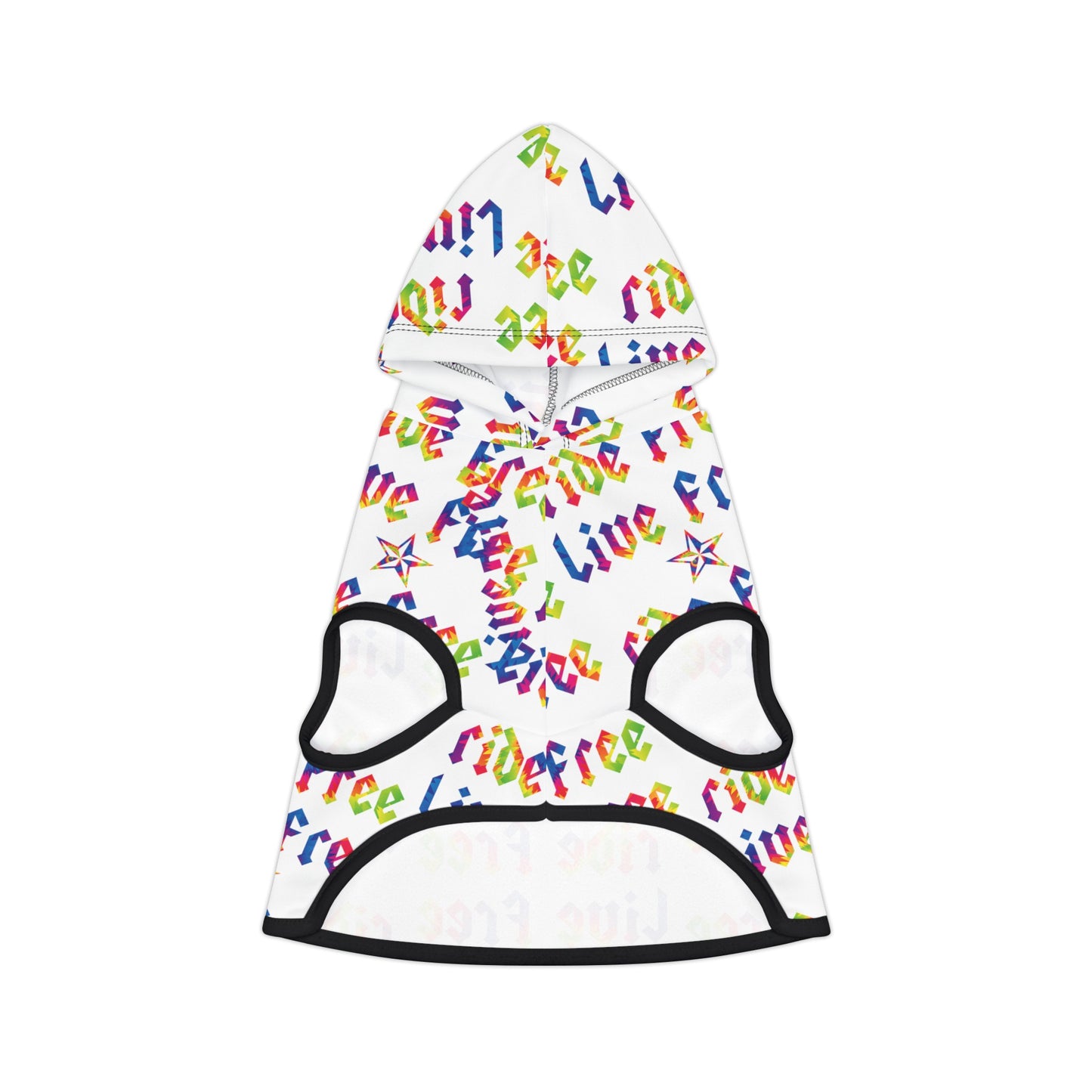 Live Free Ride Free Tie Dye Pet Hoodie