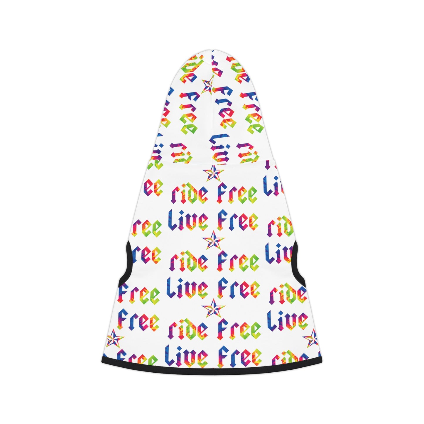 Live Free Ride Free Tie Dye Pet Hoodie