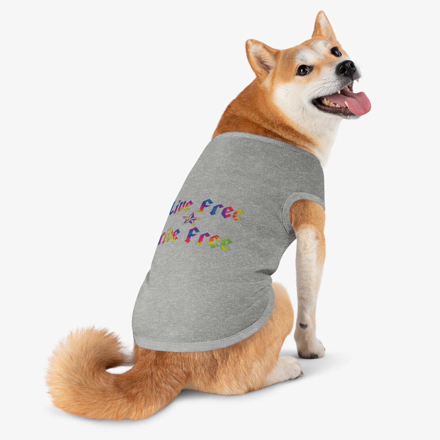 Live Free Ride Free Tie Dye Pet Tank Top