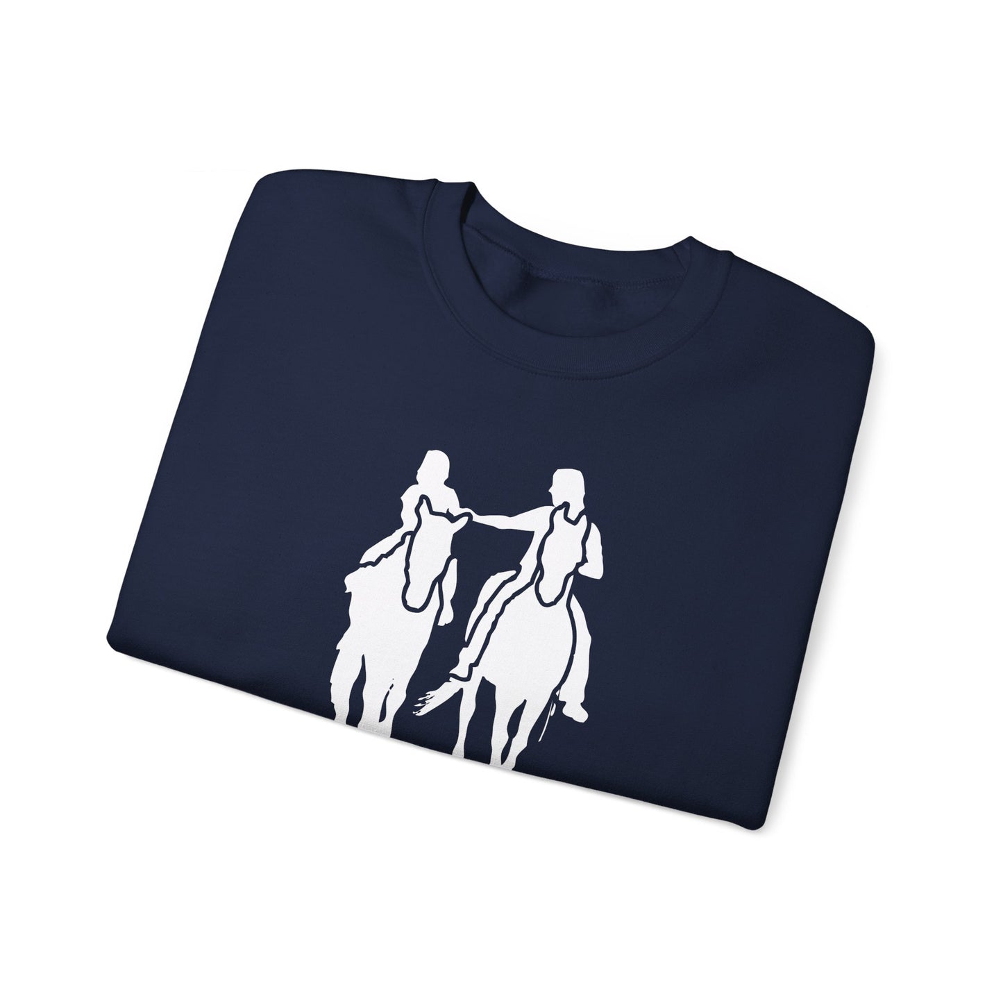 Horse Boy Logo White - Unisex Heavy Blend™ Crewneck Sweatshirt