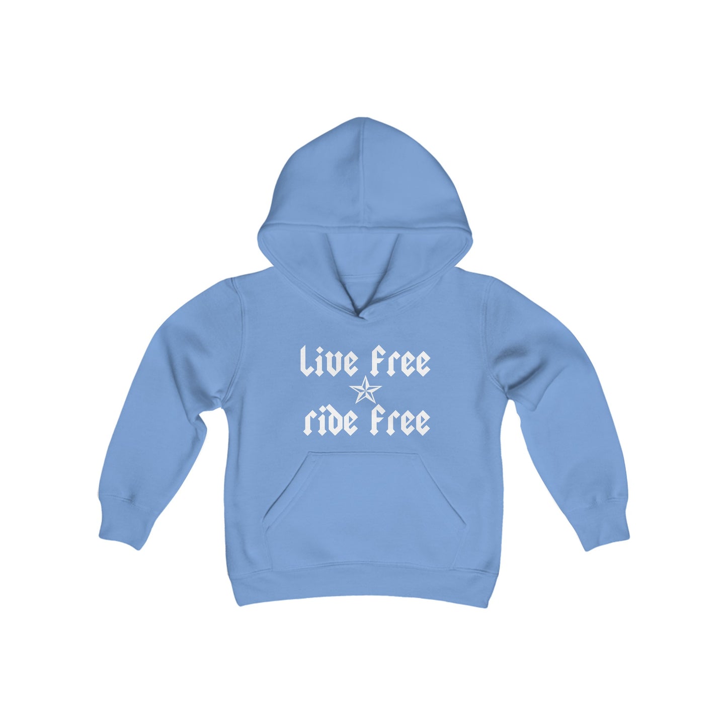 Live Free Ride Free - Youth Heavy Blend Hooded Sweatshirt