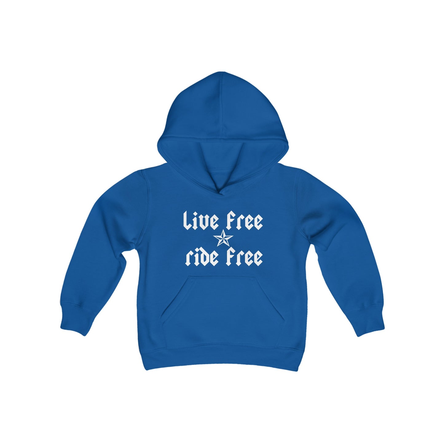 Live Free Ride Free - Youth Heavy Blend Hooded Sweatshirt