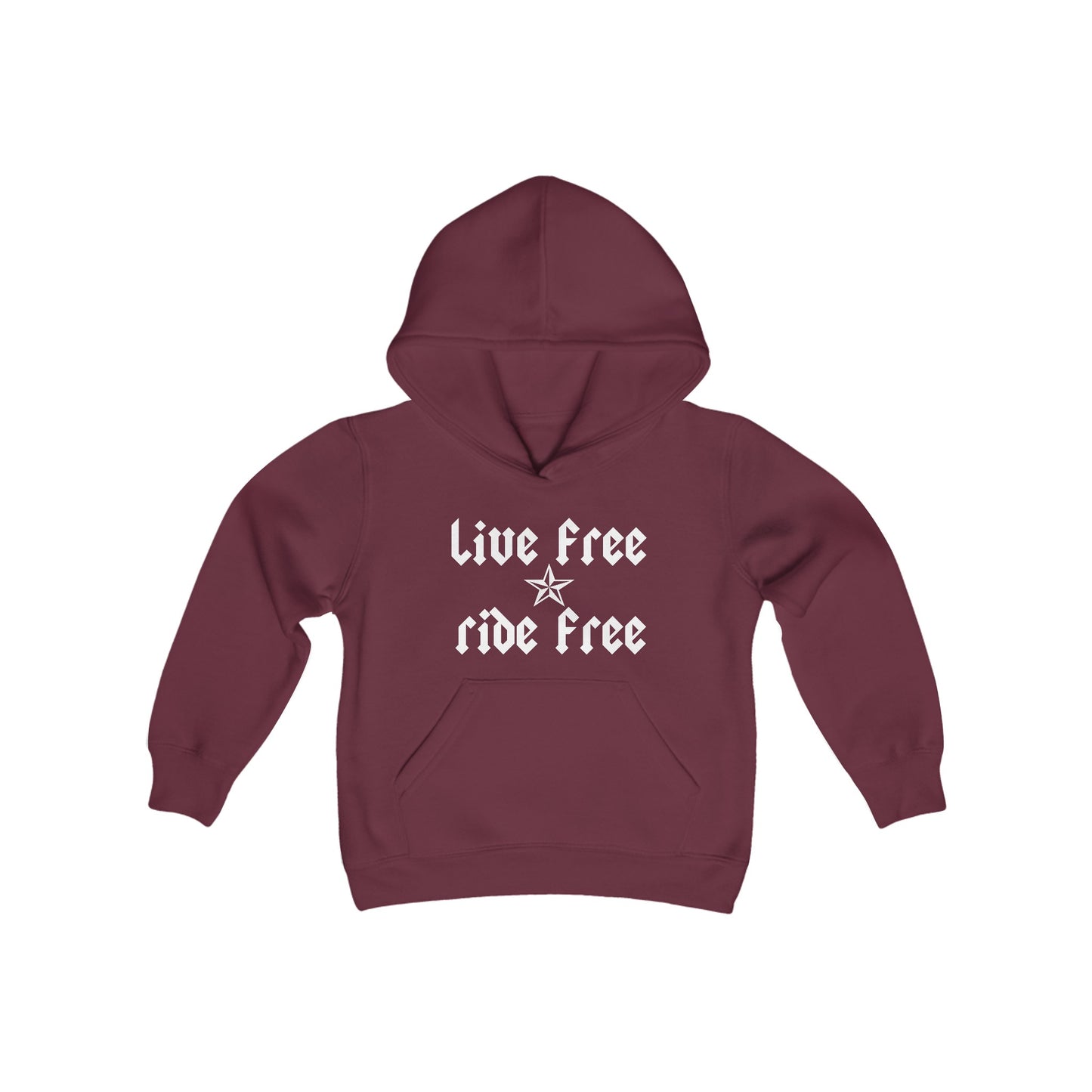 Live Free Ride Free - Youth Heavy Blend Hooded Sweatshirt