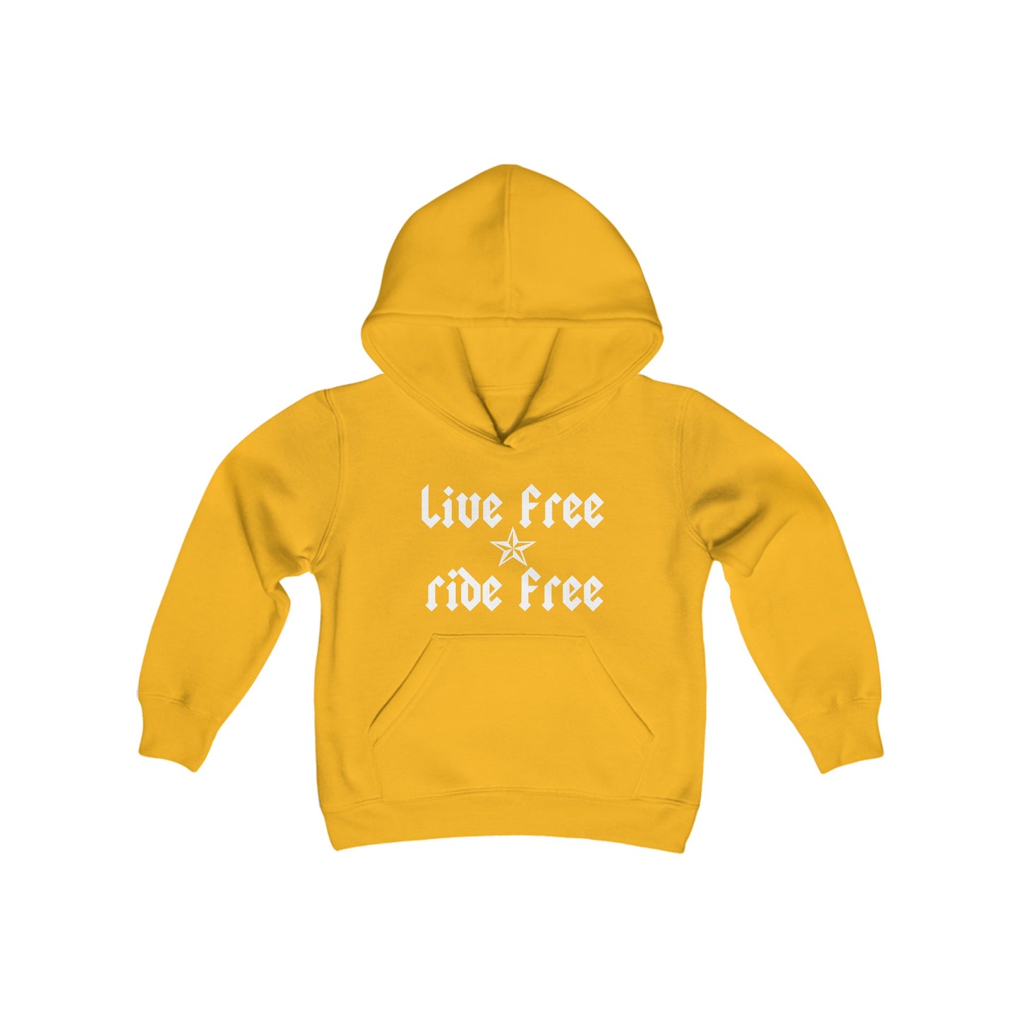 Live Free Ride Free - Youth Heavy Blend Hooded Sweatshirt