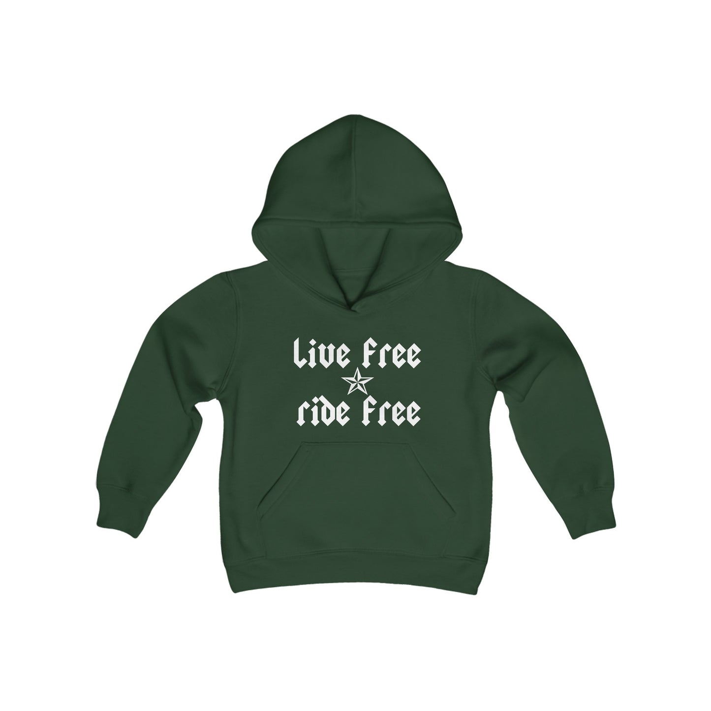 Live Free Ride Free - Youth Heavy Blend Hooded Sweatshirt