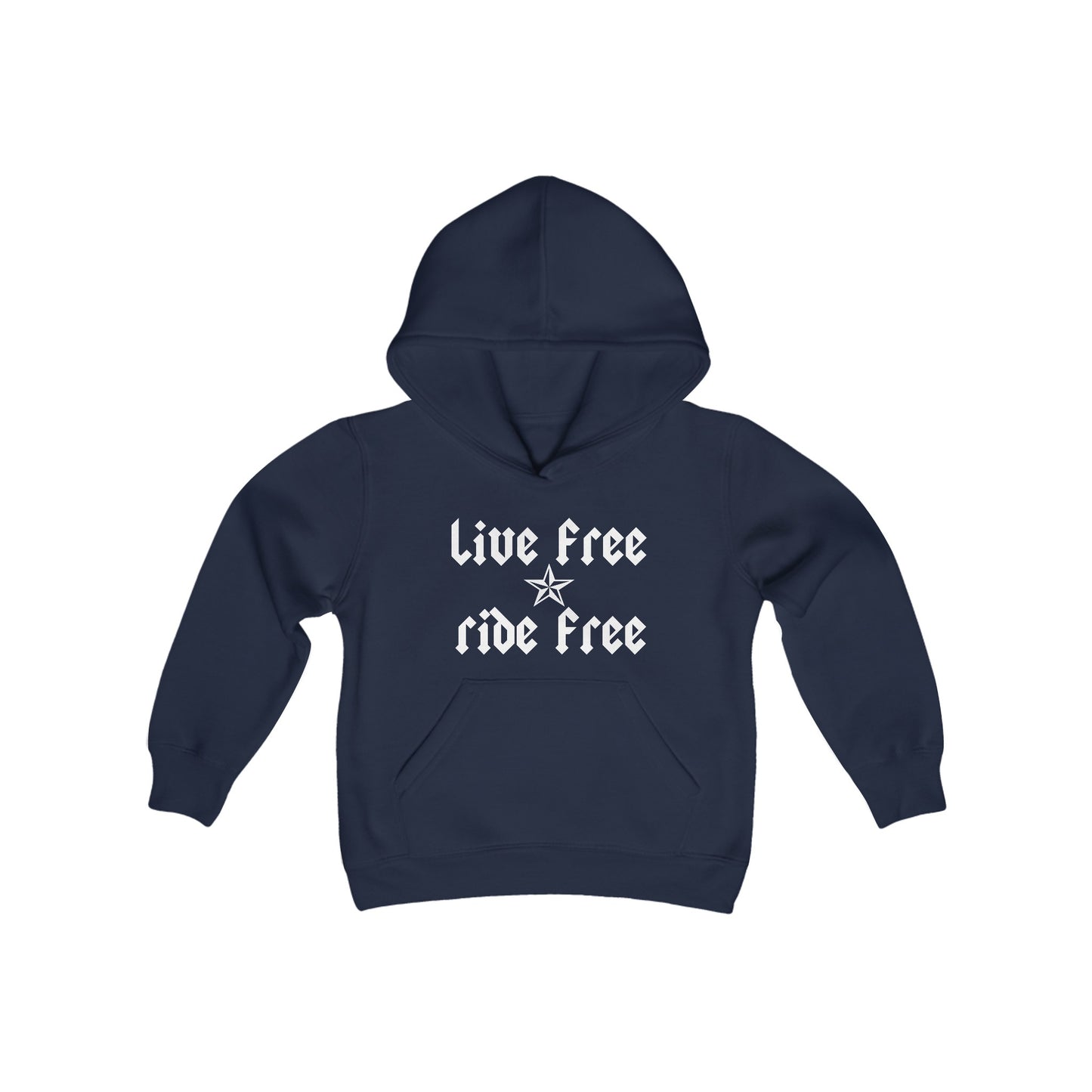 Live Free Ride Free - Youth Heavy Blend Hooded Sweatshirt