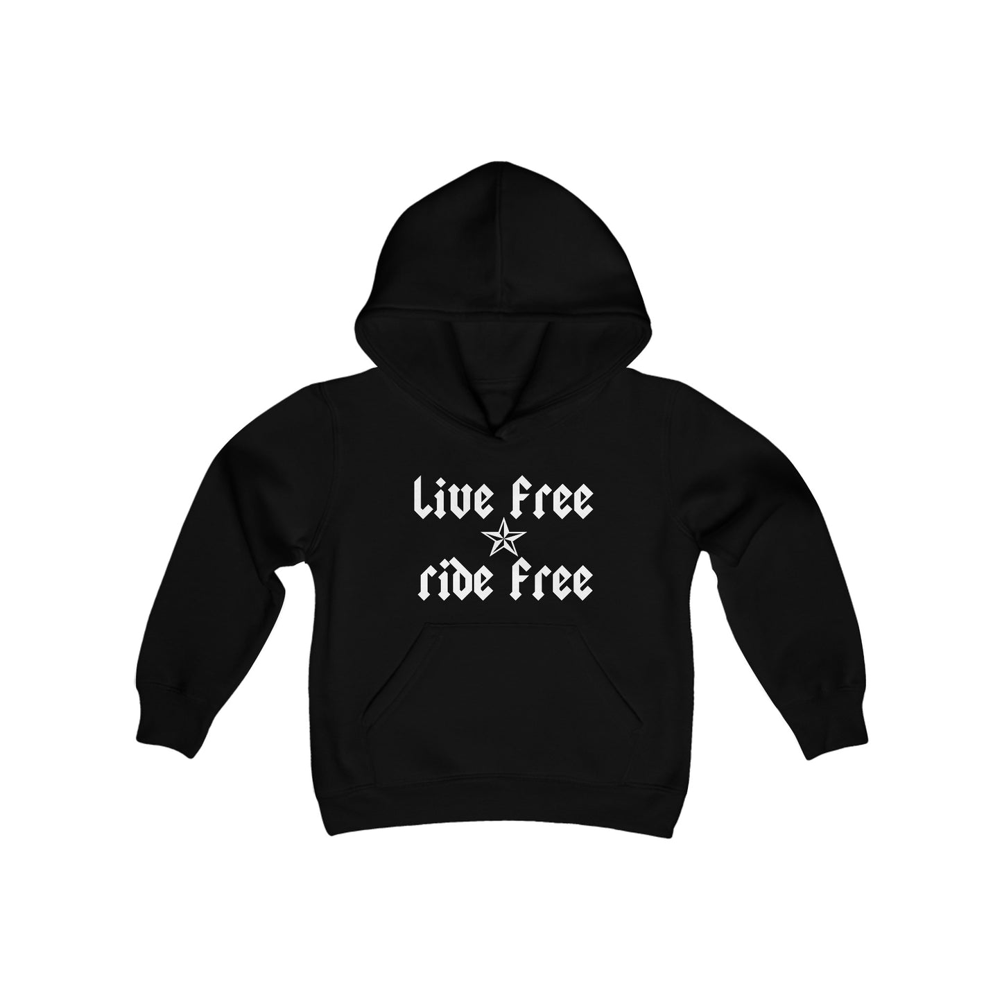 Live Free Ride Free - Youth Heavy Blend Hooded Sweatshirt
