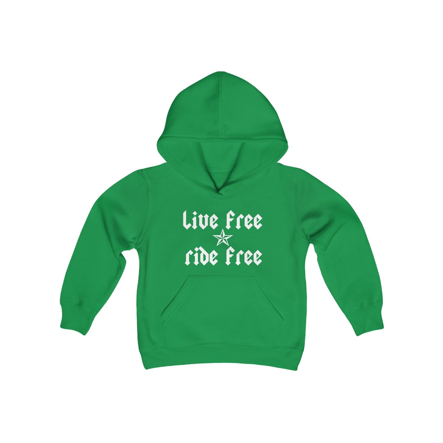 Live Free Ride Free - Youth Heavy Blend Hooded Sweatshirt