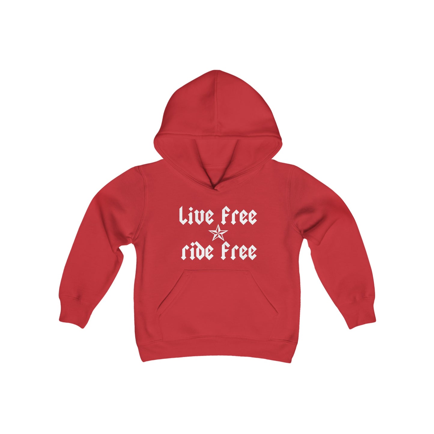 Live Free Ride Free - Youth Heavy Blend Hooded Sweatshirt