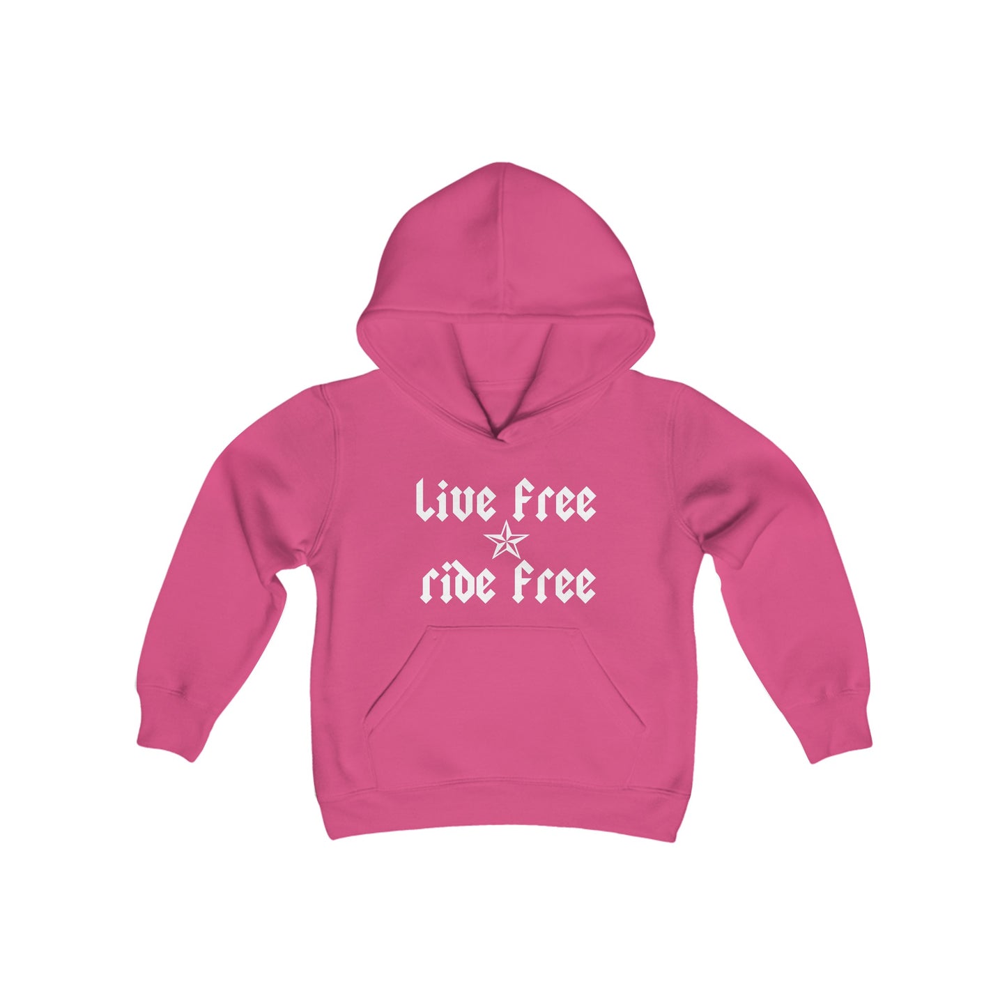 Live Free Ride Free - Youth Heavy Blend Hooded Sweatshirt