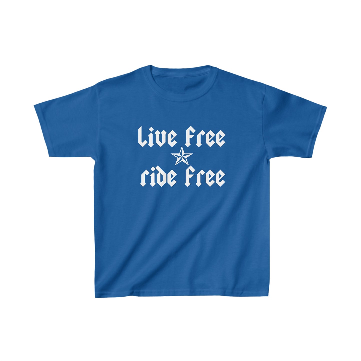 Live Free Ride Free - Kids Heavy Cotton™ Tee