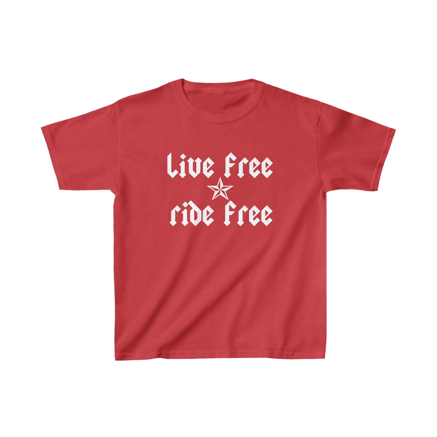 Live Free Ride Free - Kids Heavy Cotton™ Tee