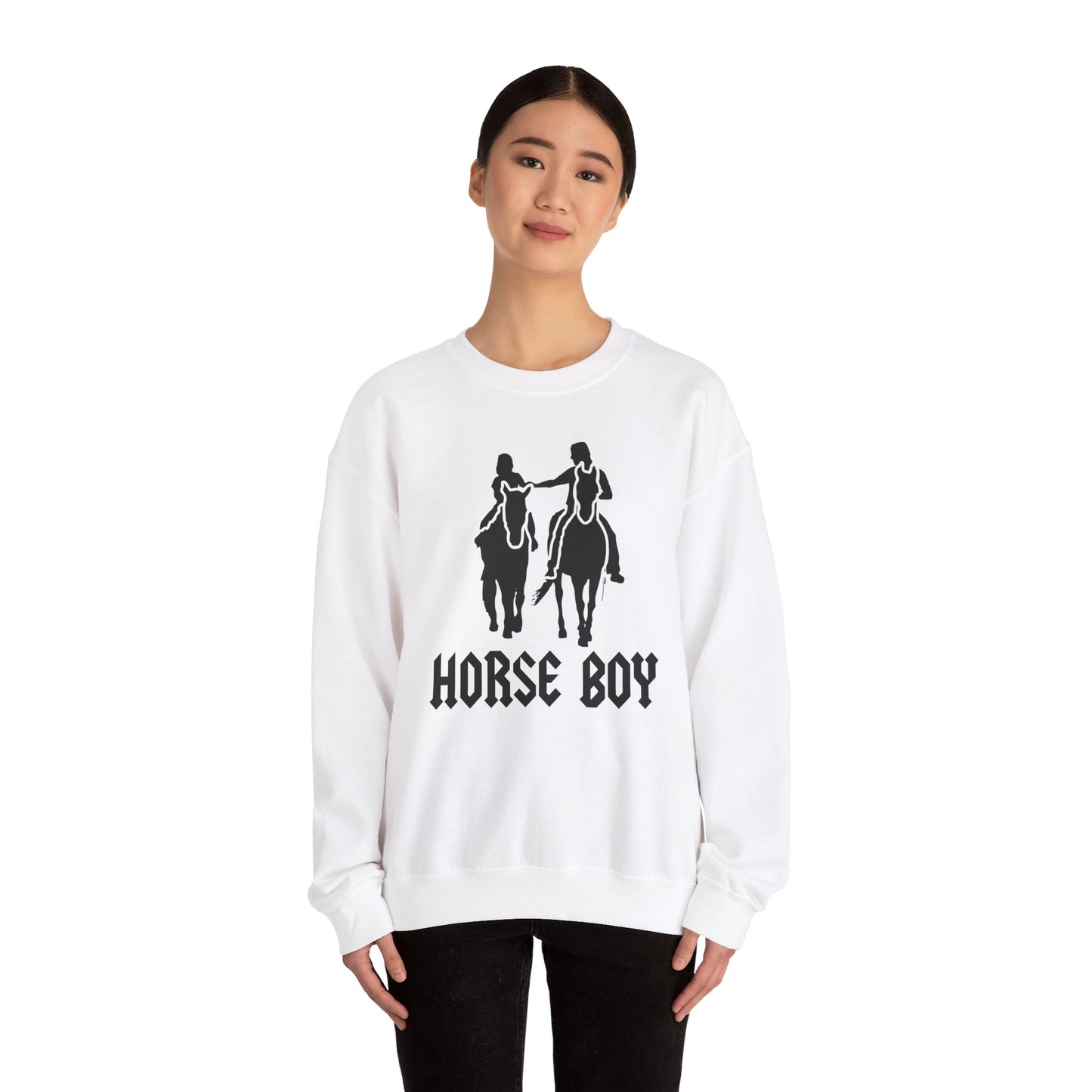 Horse Boy Logo Dark - Unisex Heavy Blend™ Crewneck Sweatshirt
