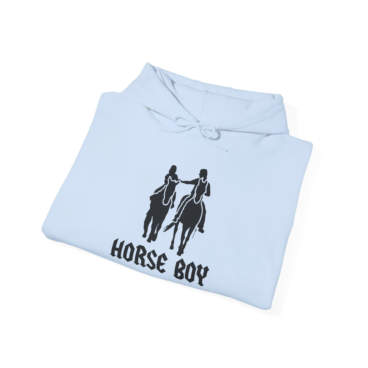 Horse Boy Black Logo Hoodie