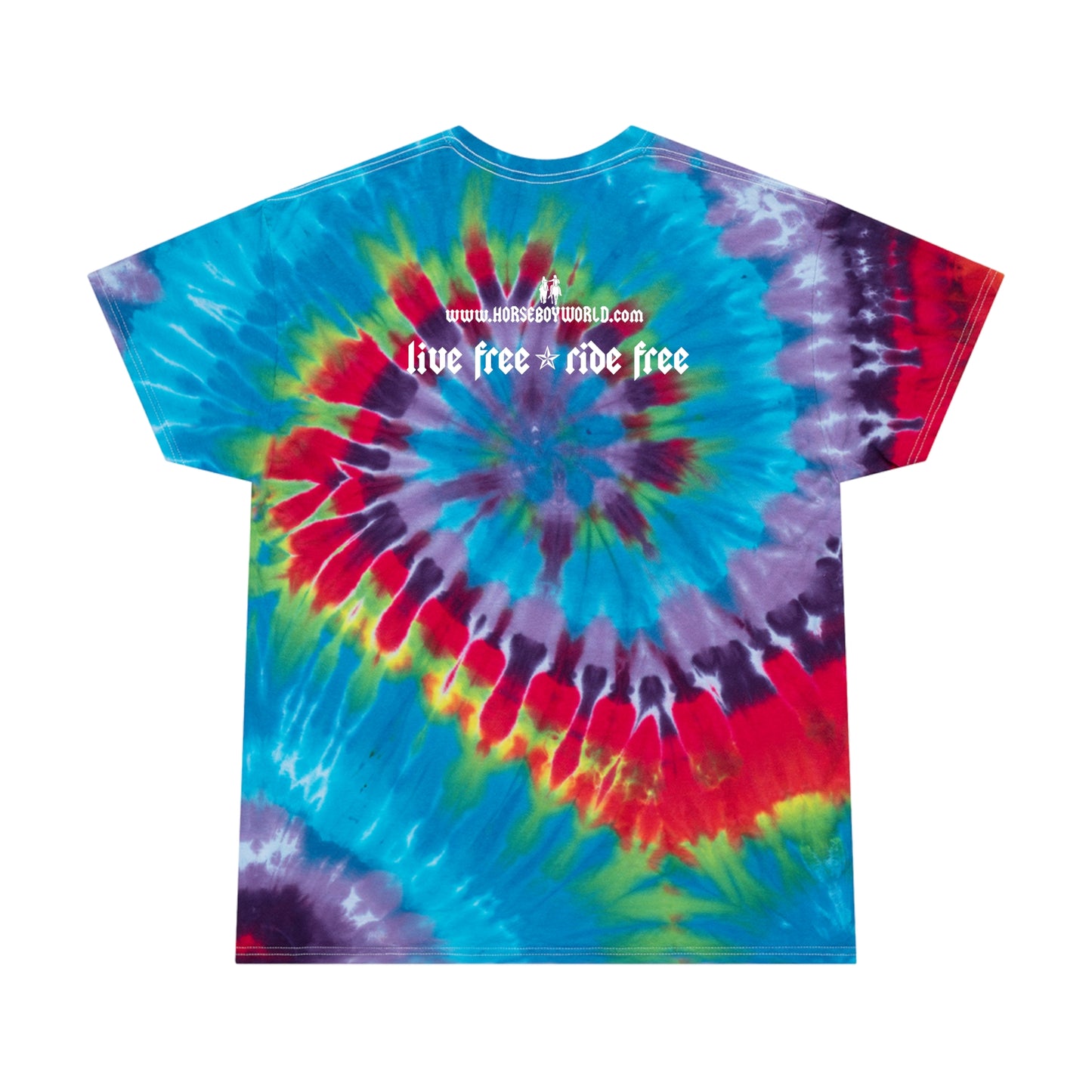 Live Free Ride Free - Tie-Dye Tee, Spiral