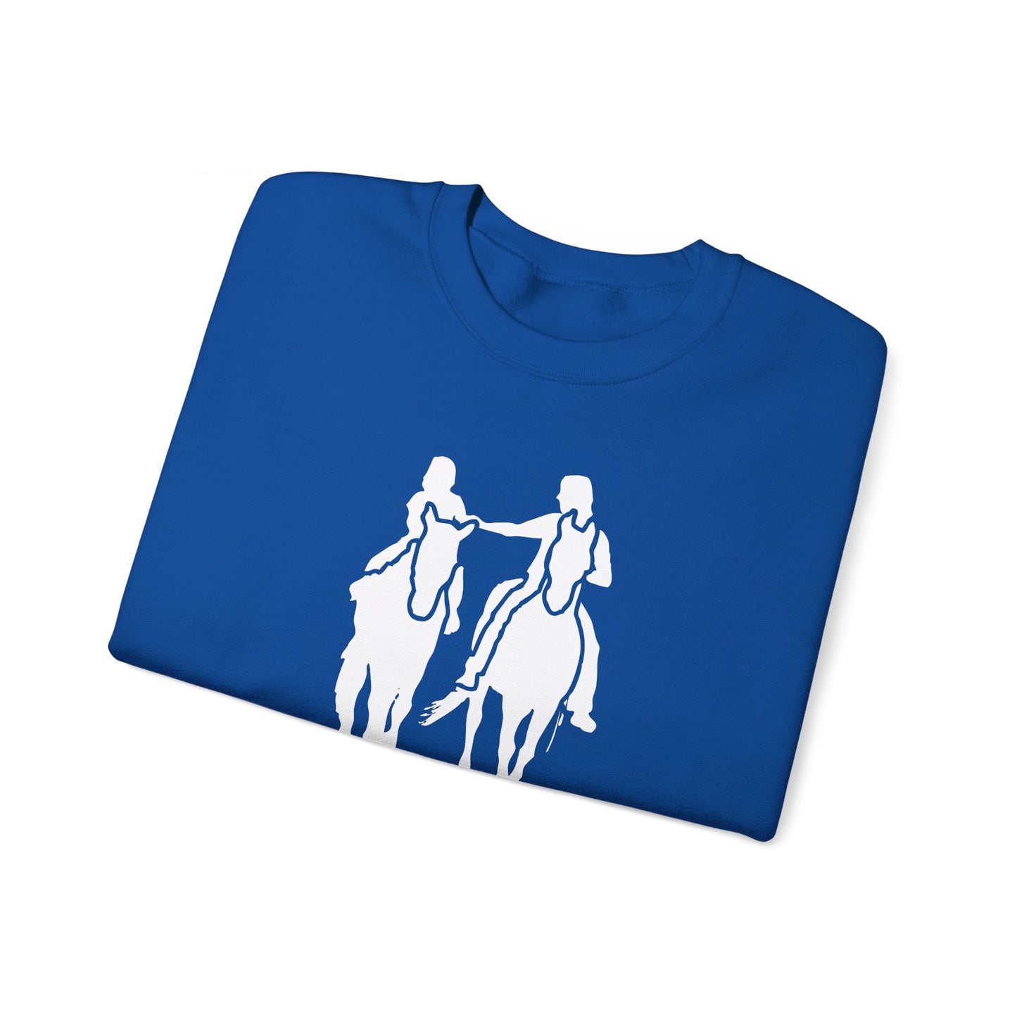 Horse Boy Logo White - Unisex Heavy Blend™ Crewneck Sweatshirt