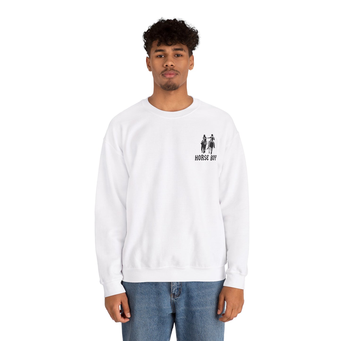 Horse Boy Logo Small - Unisex Heavy Blend™ Crewneck Sweatshirt