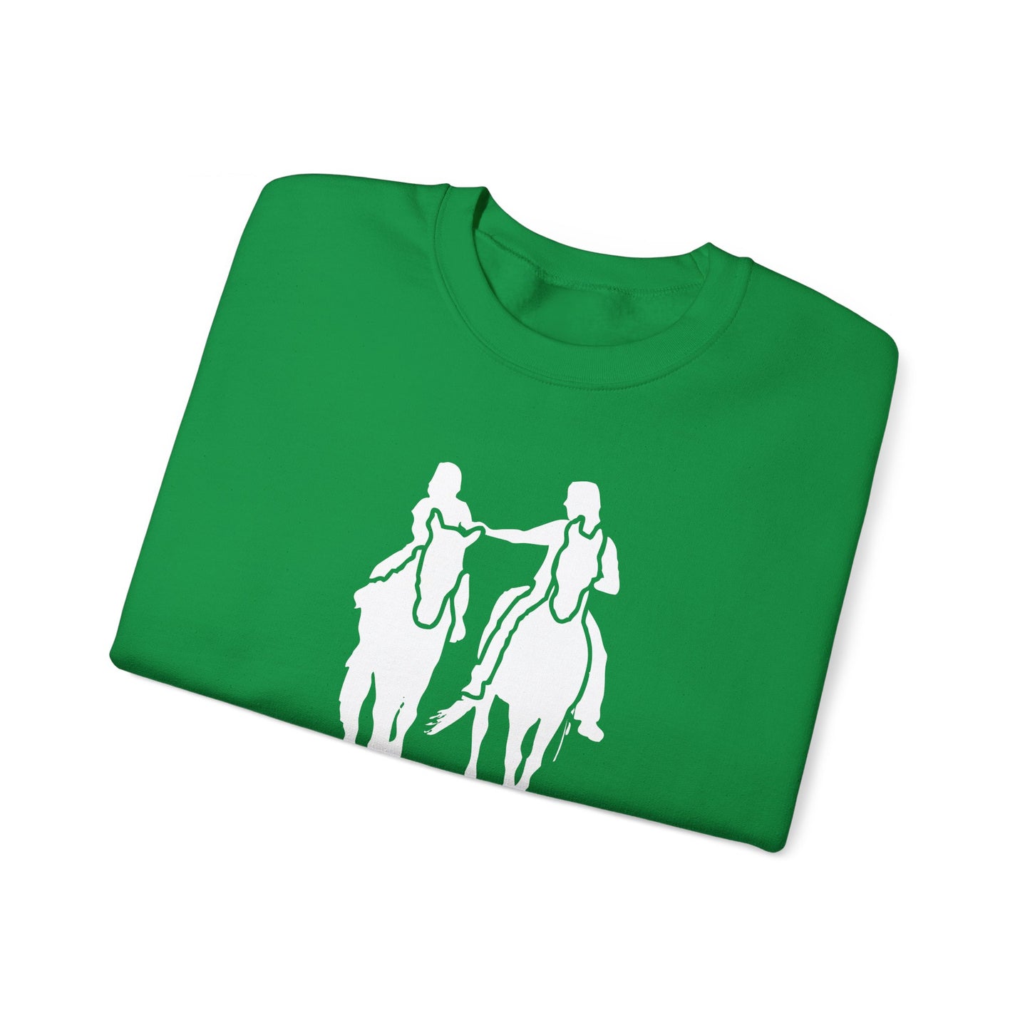 Horse Boy Logo White - Unisex Heavy Blend™ Crewneck Sweatshirt