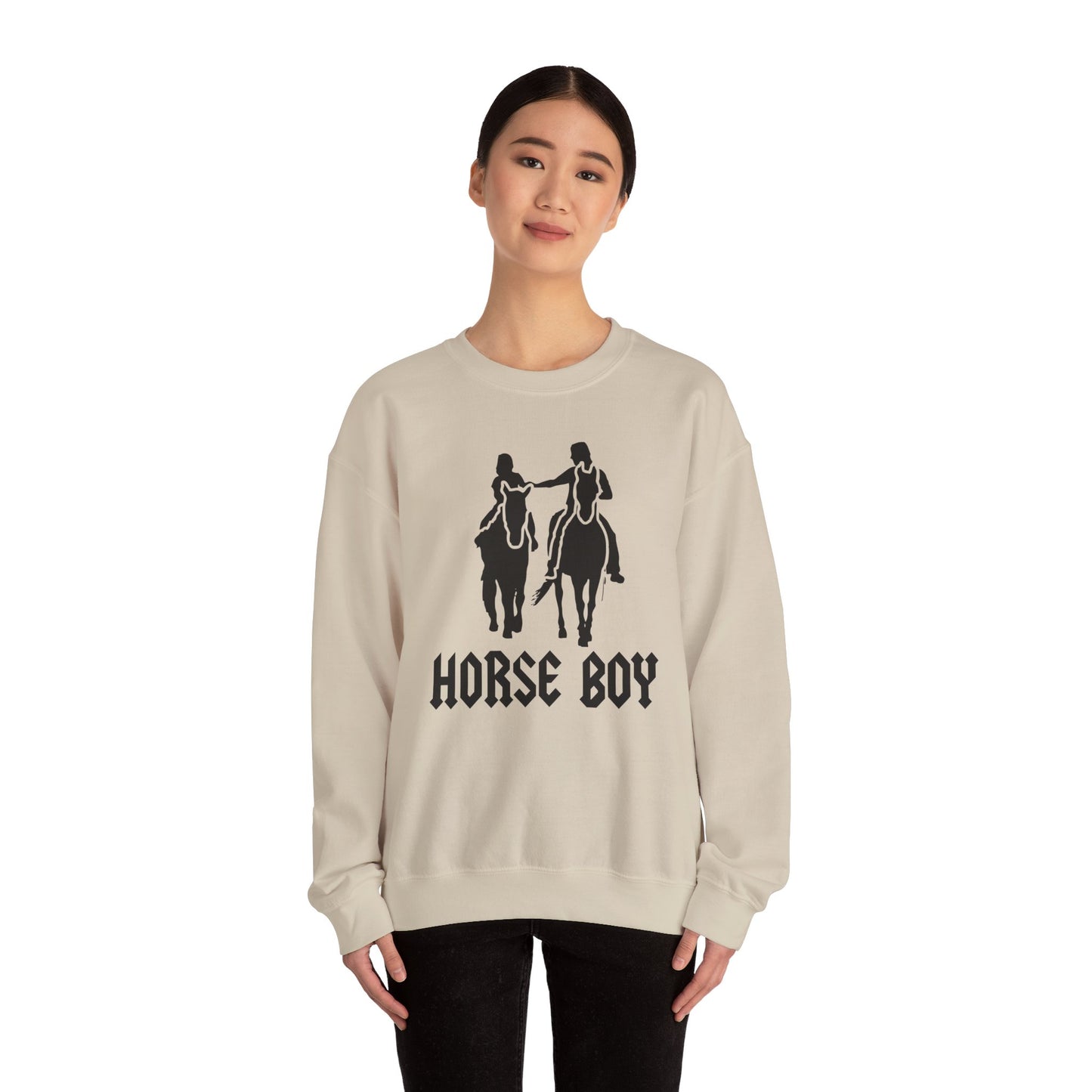 Horse Boy Logo Dark - Unisex Heavy Blend™ Crewneck Sweatshirt