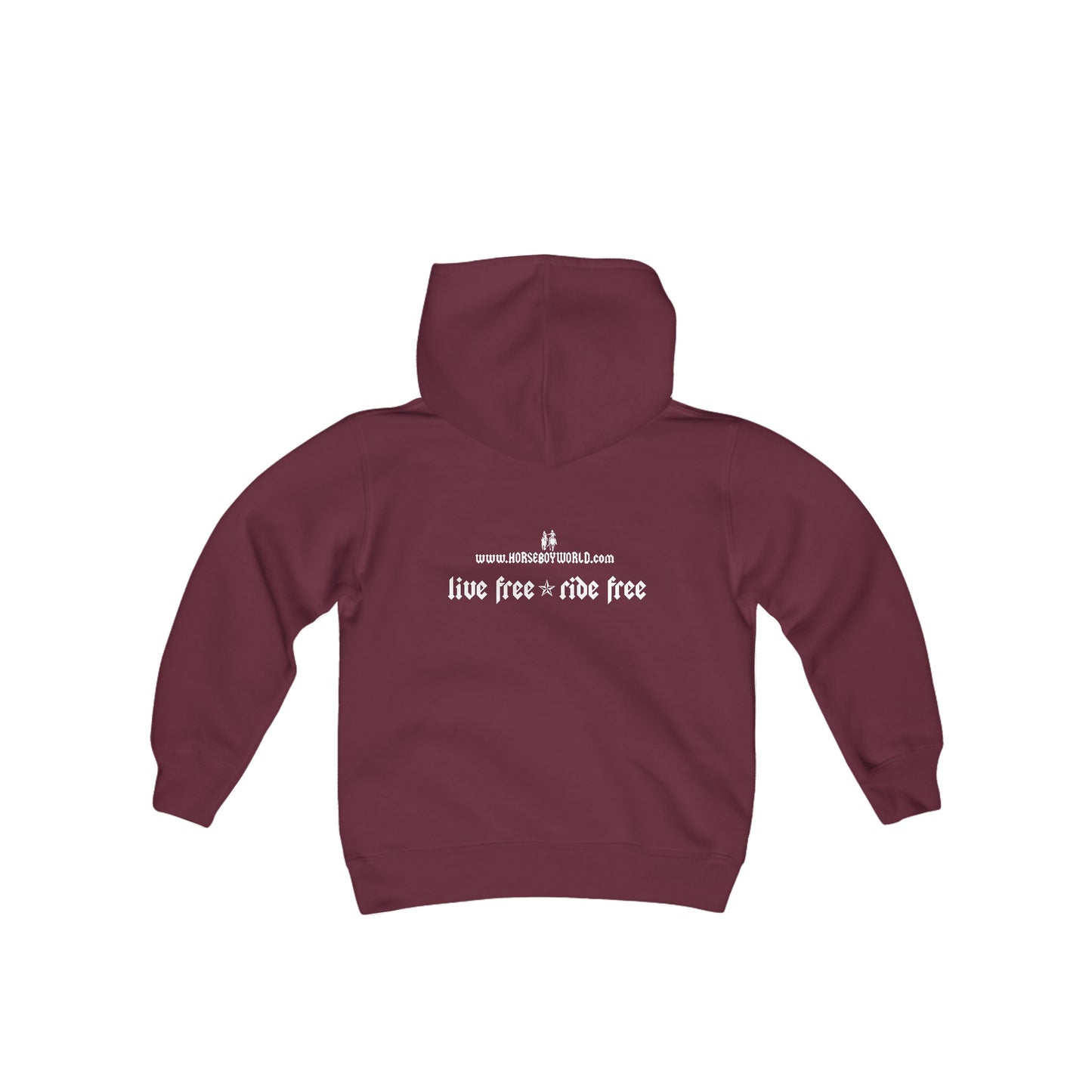 Live Free Ride Free - Youth Heavy Blend Hooded Sweatshirt