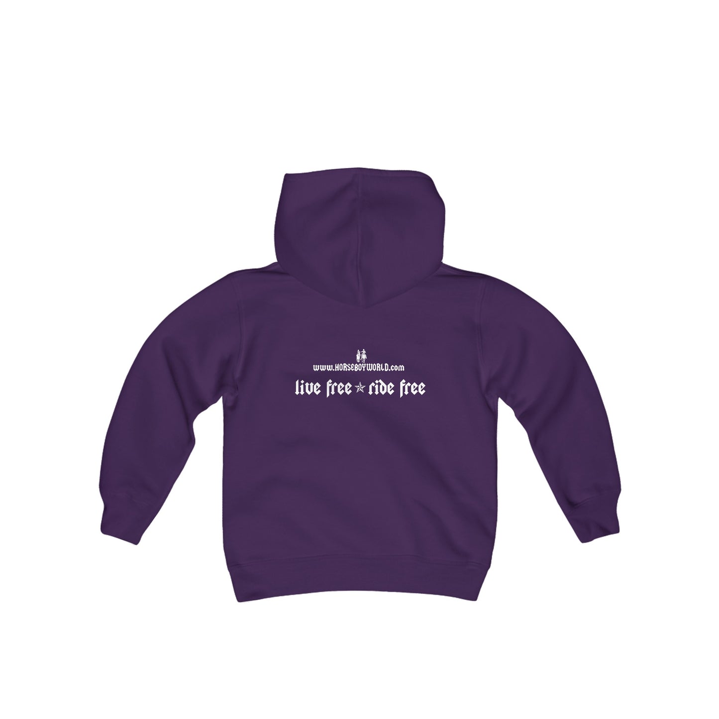 Live Free Ride Free - Youth Heavy Blend Hooded Sweatshirt