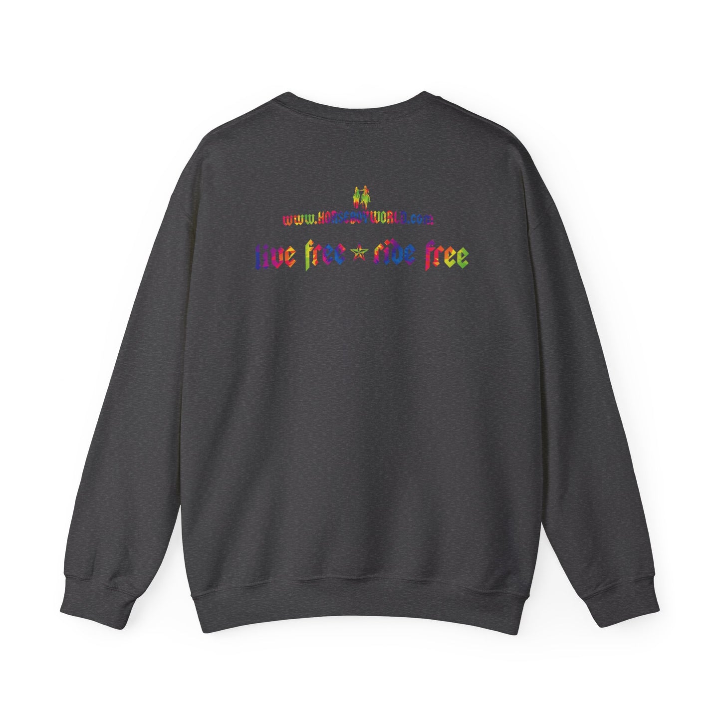 Live Free Ride Free Tie Dye Unisex Heavy Blend™ Crewneck Sweatshirt