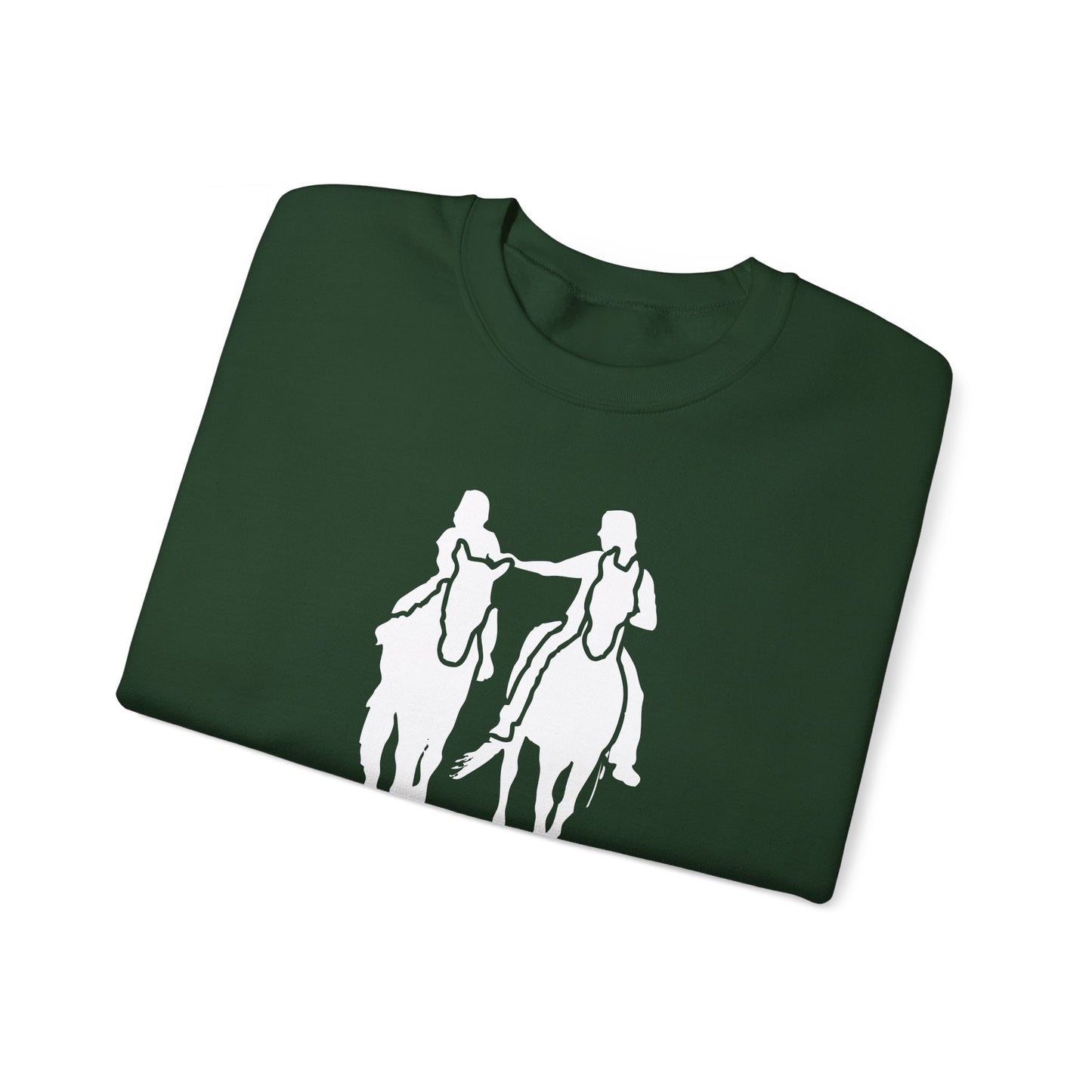 Horse Boy Logo White - Unisex Heavy Blend™ Crewneck Sweatshirt